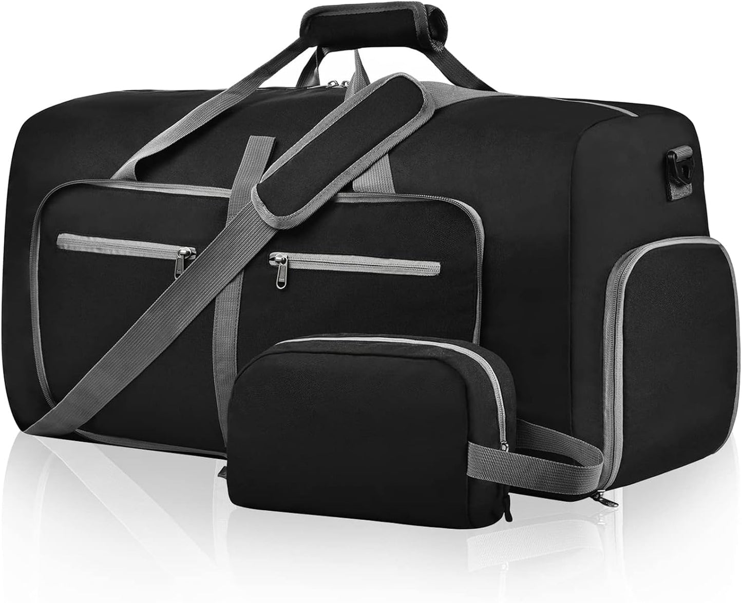 Felipe Varela Duffle Bag with Shoes Compartment and Adjustable Strap,Foldable Travel Duffel Bags