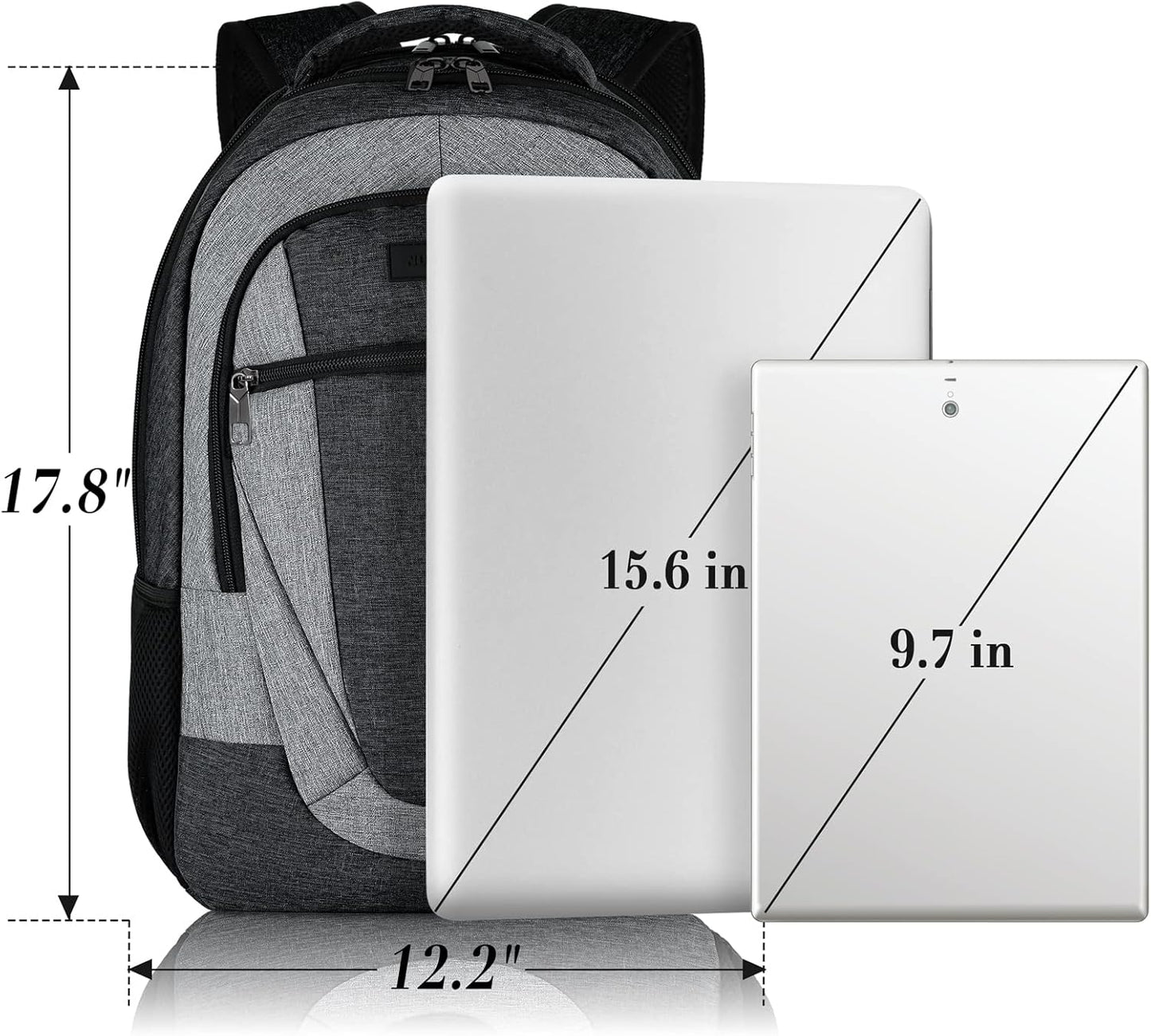 Travel Laptop Backpack Men, School Backpacks for College Teen Boys Water Resistant Back Pack, Business Anti Theft Slim Sturdy Computer Bag Gifts Fits 15.6 Inch Laptop with USB Charging Port
