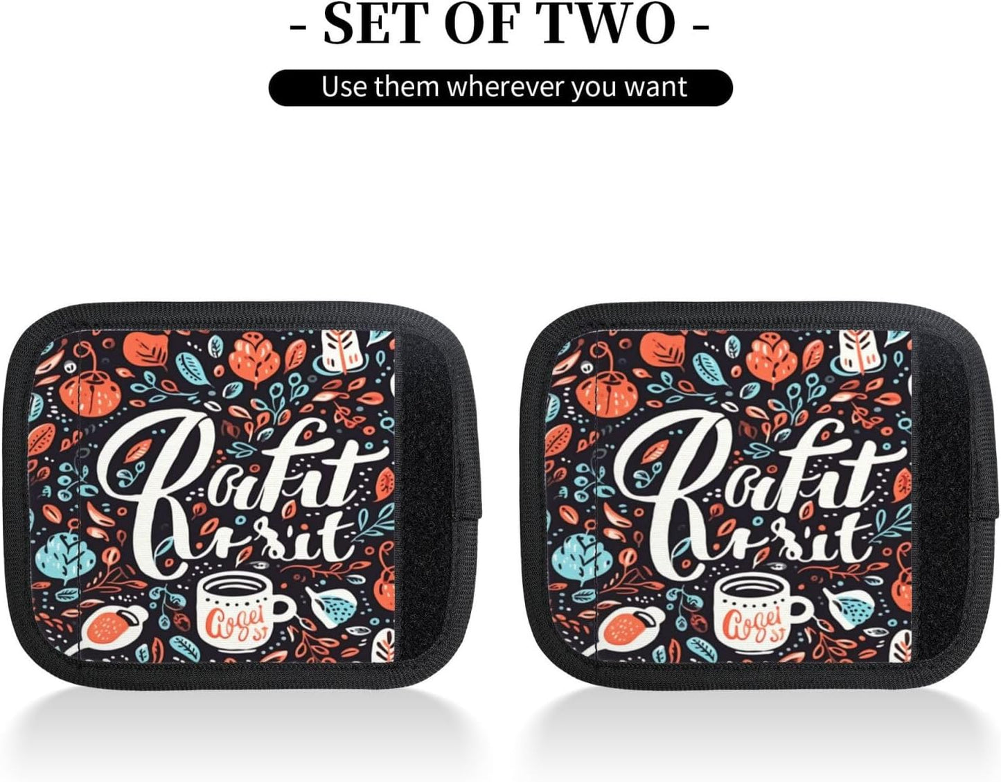 Luggage Handle Wraps Funny Qute But First Coffee Luggage Identifiers Soft Neoprene Luggage Handle Wraps For Suitcase Trolley Handle Grip Cover 2 Pack Luggage Tags