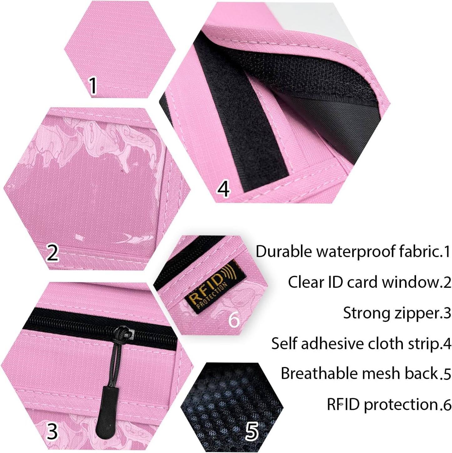 RFID Blocking Travel Neck Wallet Pouch and Passport Holder, Travel Neck Pouch Passport Holder for Women & Men - Pink