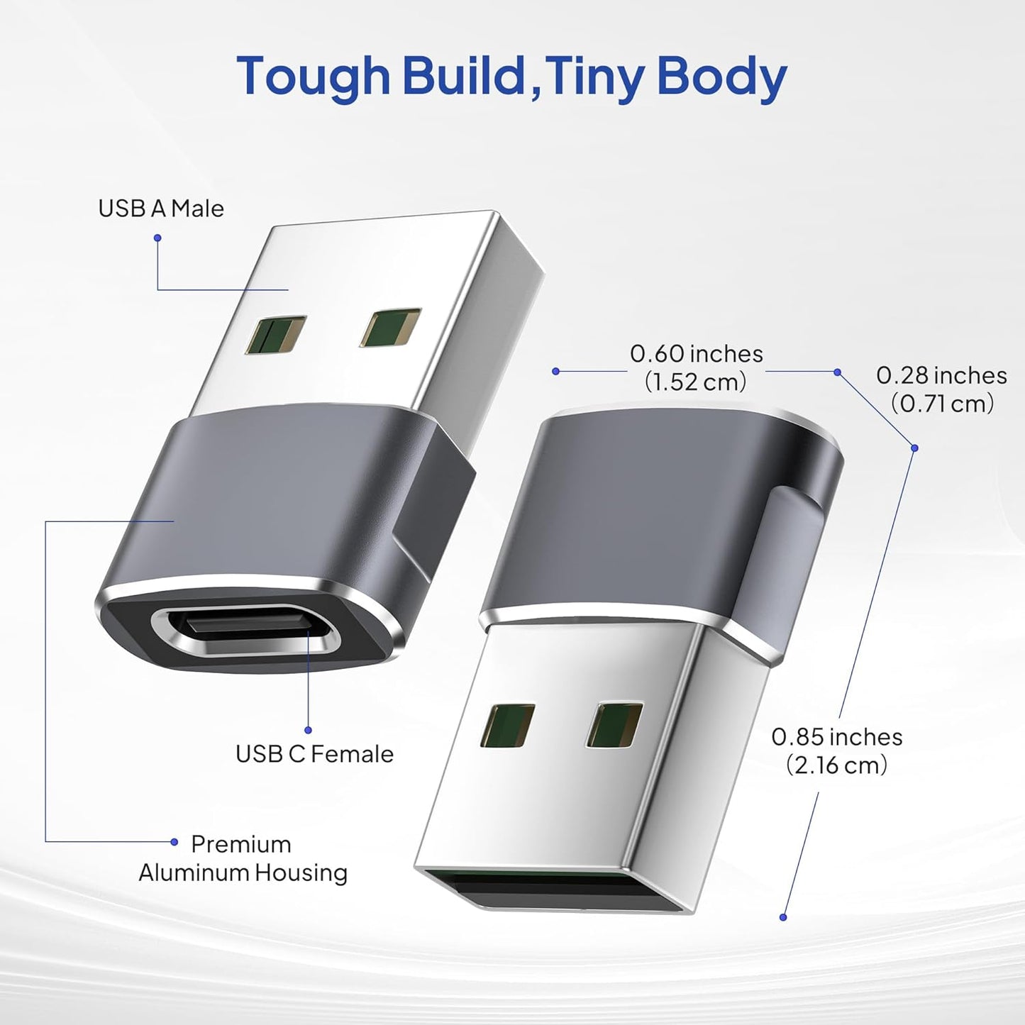 Elebase for Samsung Galaxy Z Flip 7 Adapter,USB to USB C Adaptor 4Pack,Type C Female to A Male Cable Converter for Z Fold Flip 7 6 5,A55 A54 A53 A52,Tab S10 S9 S8 A9 A8 Lite,Watch Ultra Classic Active