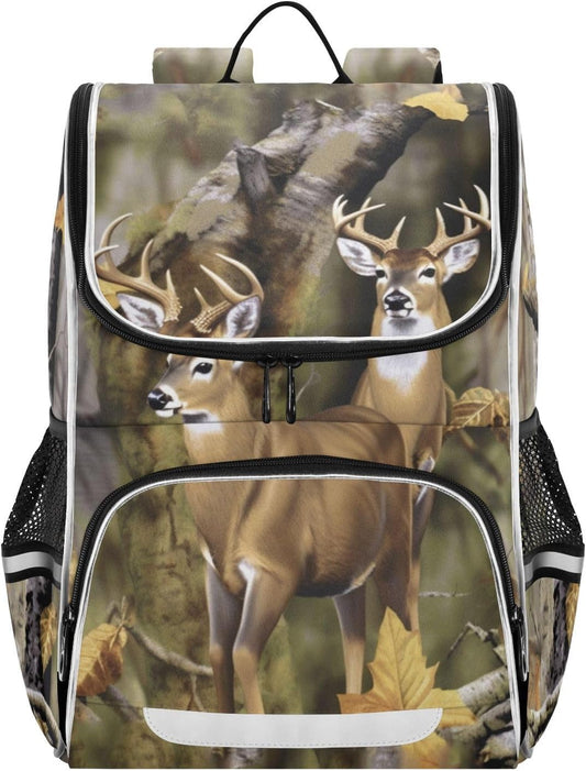 Camo Deer Hunt Cute Backpack For Girls Kids Backpack Boys Teen School Bag Bookbag Travel Daypacks