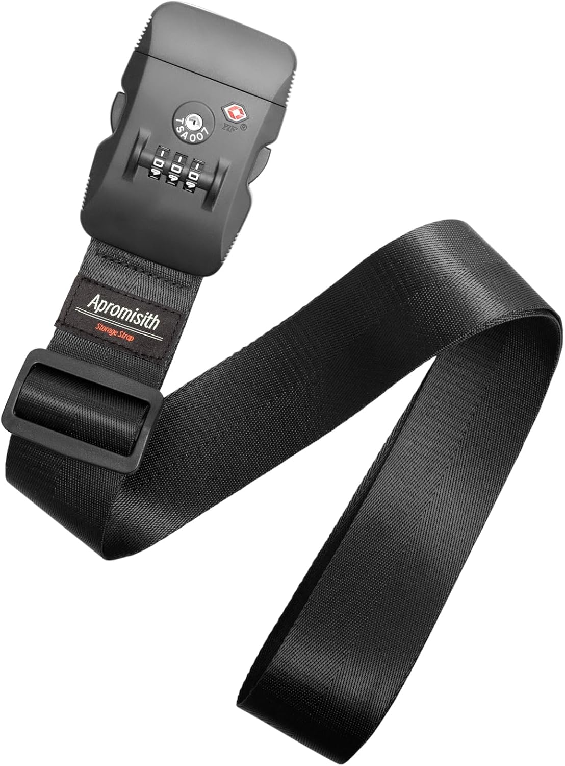 Luggage Strap Belt for 20"-32" Suitcase with TSA Approved 3-Dial Combination Lock Wide Adjustable Packing Straps Travel Accessories, Black