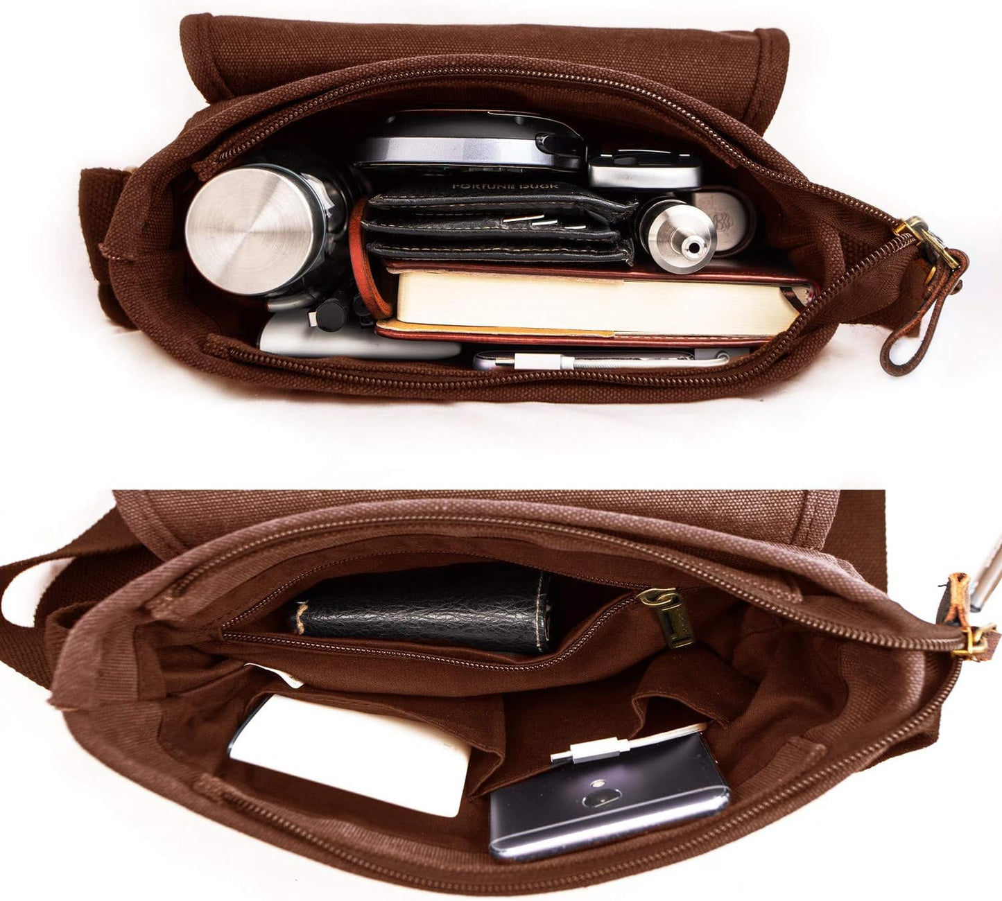 Canvas Messenger Bag Small Crossbody Bag Casual Travel Working Tools Bag Shoulder Bag Hold Phone Handset Anti Theft