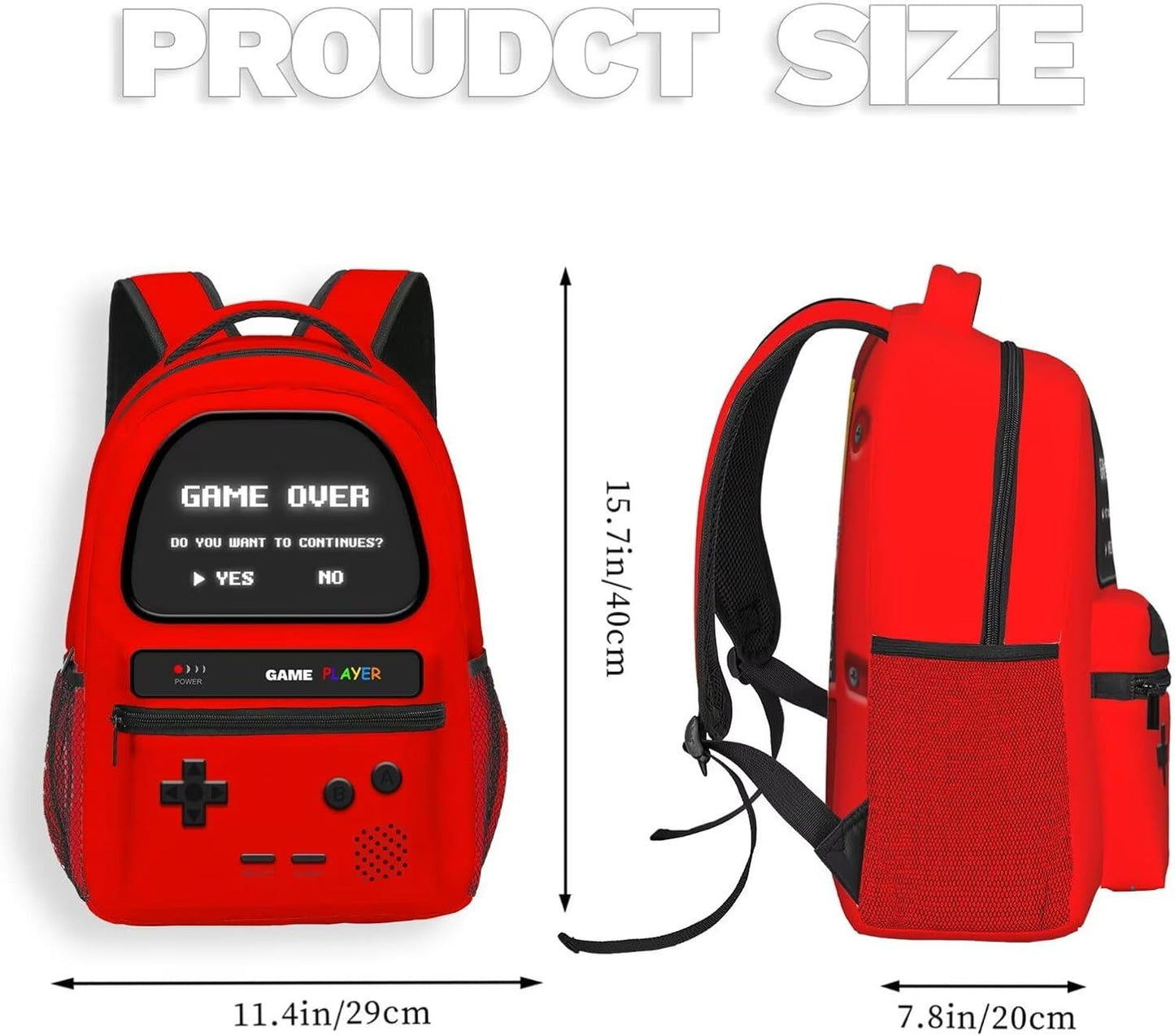 School Backpack for Boys Gamer Boys Backpack for Kids Children Teens Elementary Middle School Students Bookbag Ages 6-18 Video Game Bookbag Travel Back Pack