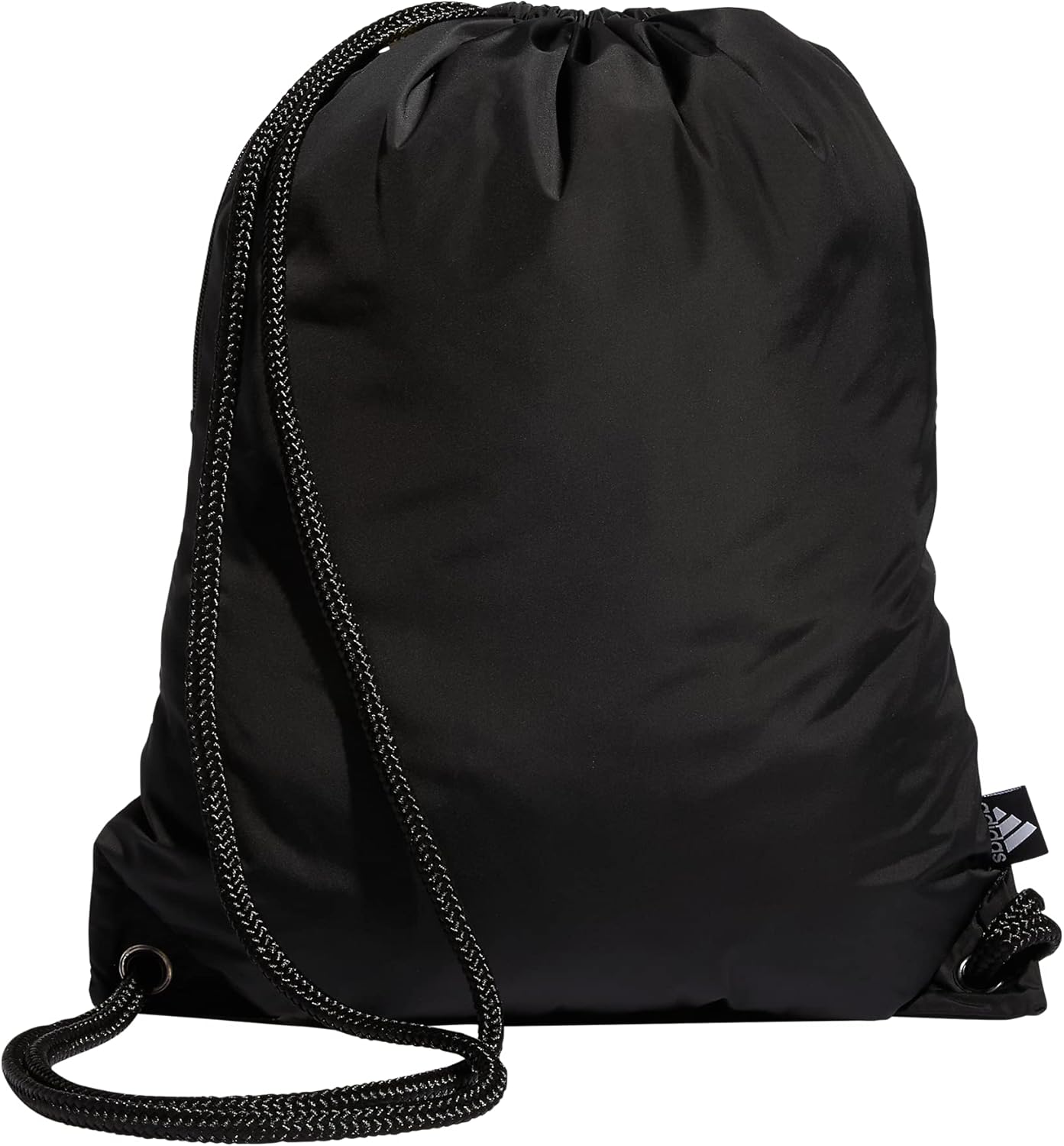 adidas Ready Sackpack – Drawstring Backpack Lightweight Small Gym Bag, Black/Gold Metallic/1.0, One Size