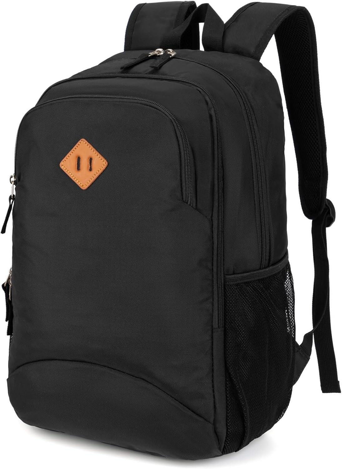 Kids Backpack for School Lightweight Elementary Middle School BookBags for Teens Boys and Girls with Chest Strap, 18 Inch Black