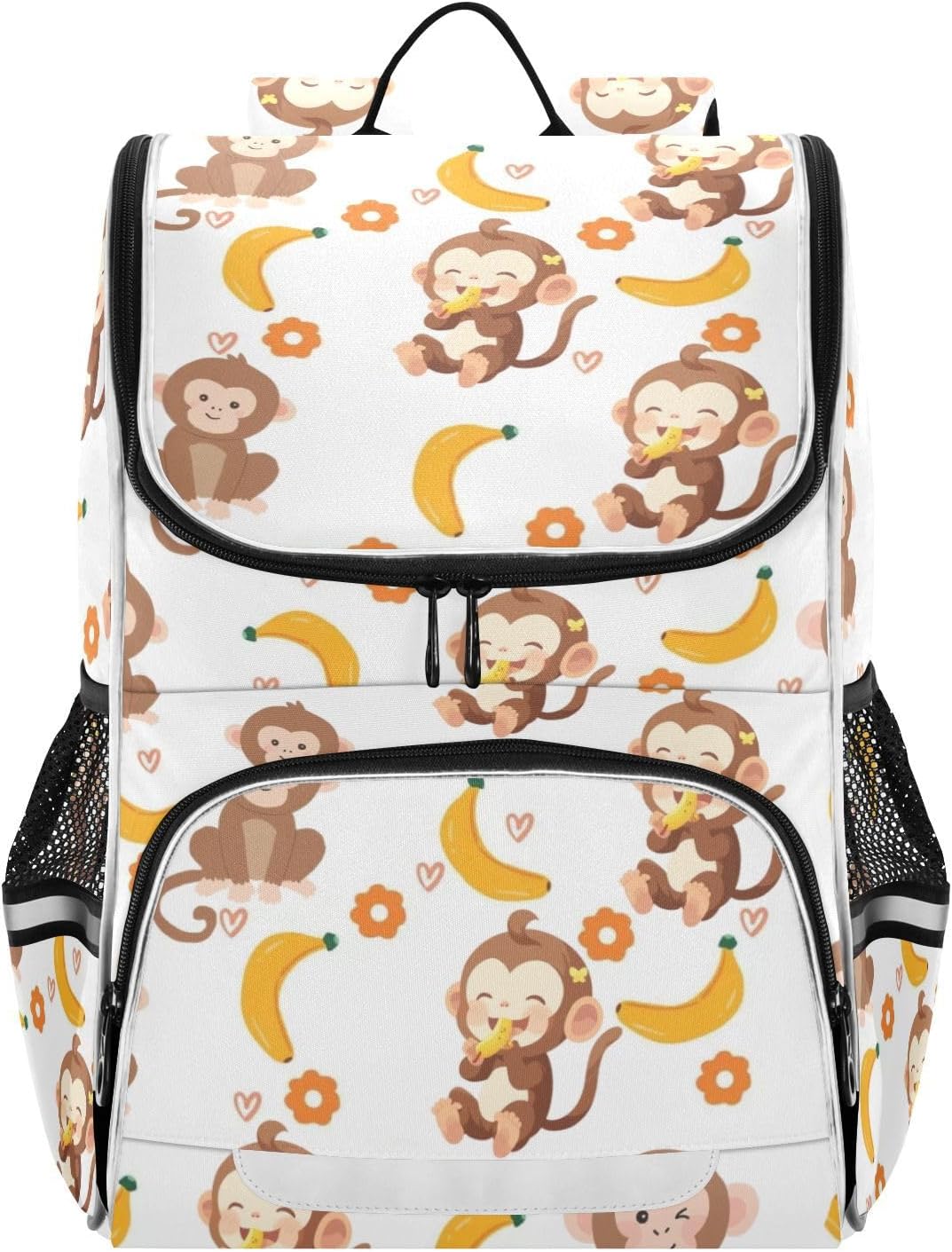 Monkey Love Banana Cute Backpack For Girls Kids Backpack Boys Teen School Bag Bookbag Travel