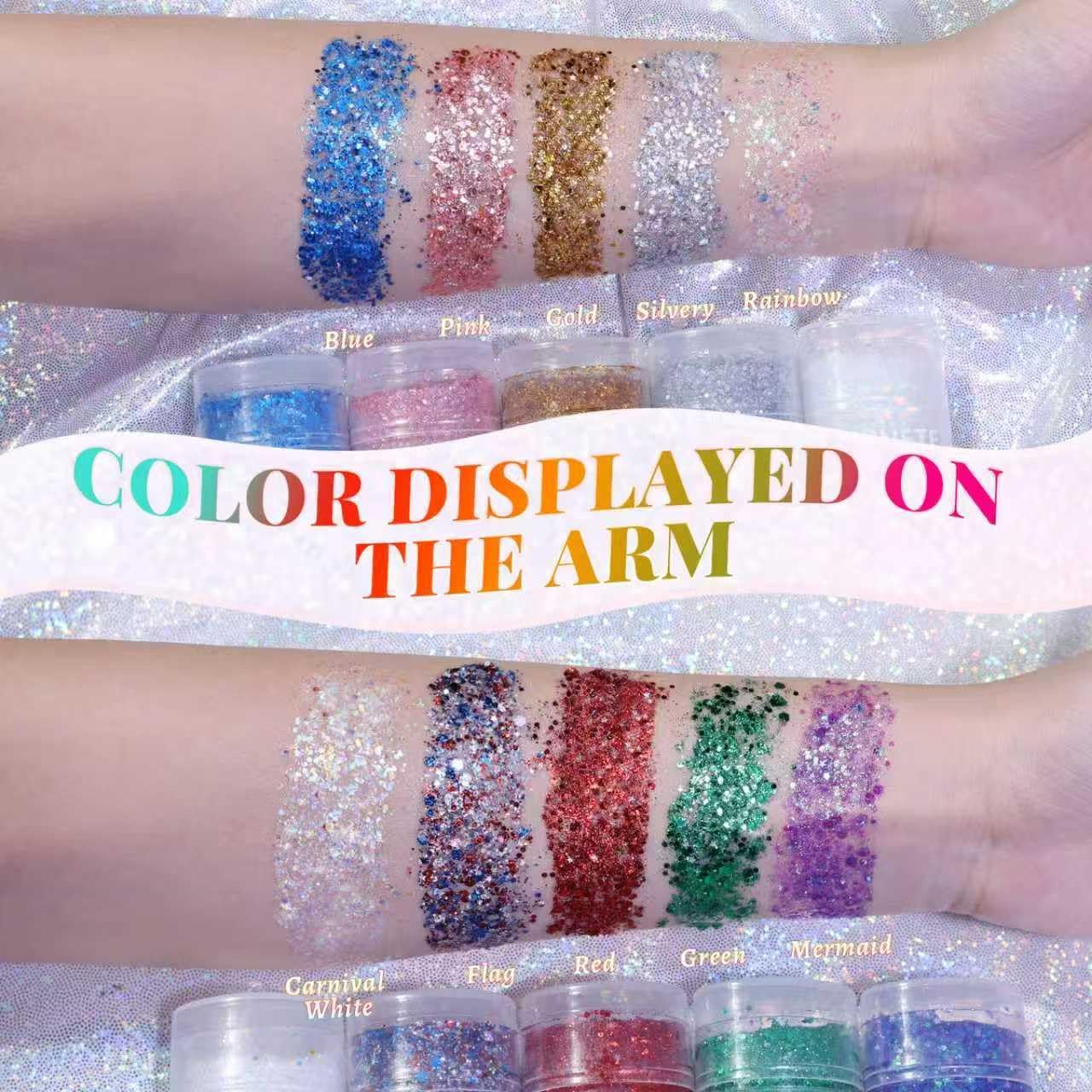 Mermaid Face and Body Glitter Stick for Sparkling Makeup, Hair Glitter Accessories for Women