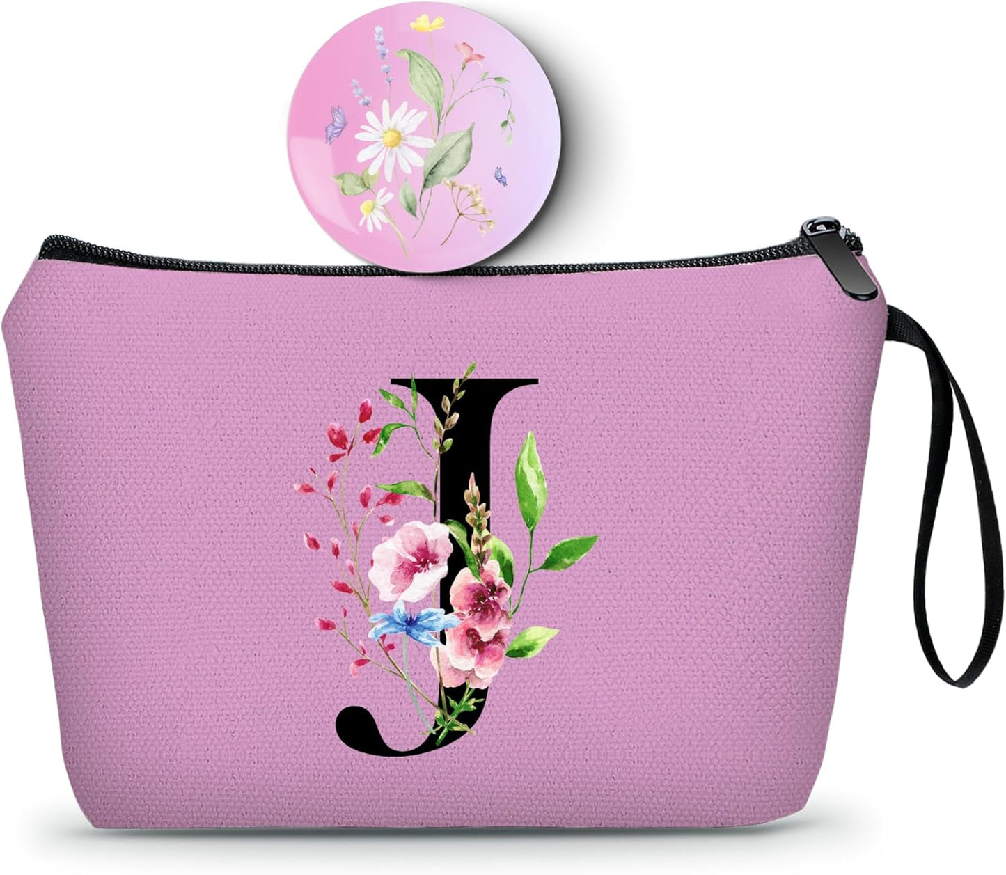 Birthday Inspirational Bridesmaid Proposal Team Small Gifts for Women Mom Aunt Teacher Sister Coworkers Makeup Cosmetic Bag Travel with Mirror Mothers Day Christmas Graduation J