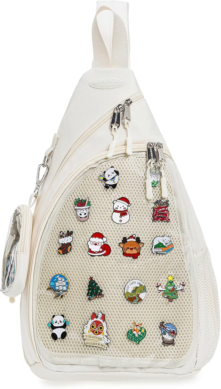 Mens Womens Oxford Ita Bag Pin Display Chest Pack Single Shoulder Bag Sport Backpack Packs Hiking Daypack