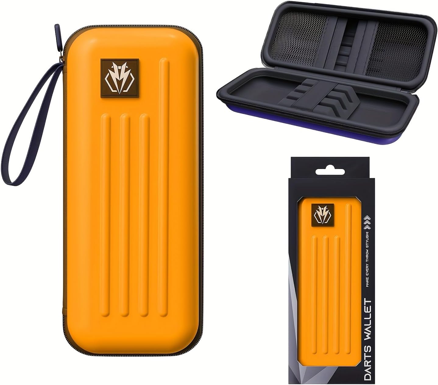 Dart Case,Darts Carrying Case Holds 3 Darts and Extra Accessories,Built-In Storage Tubes and Pockets for Flights, Tips, Shafts ect. (orange)