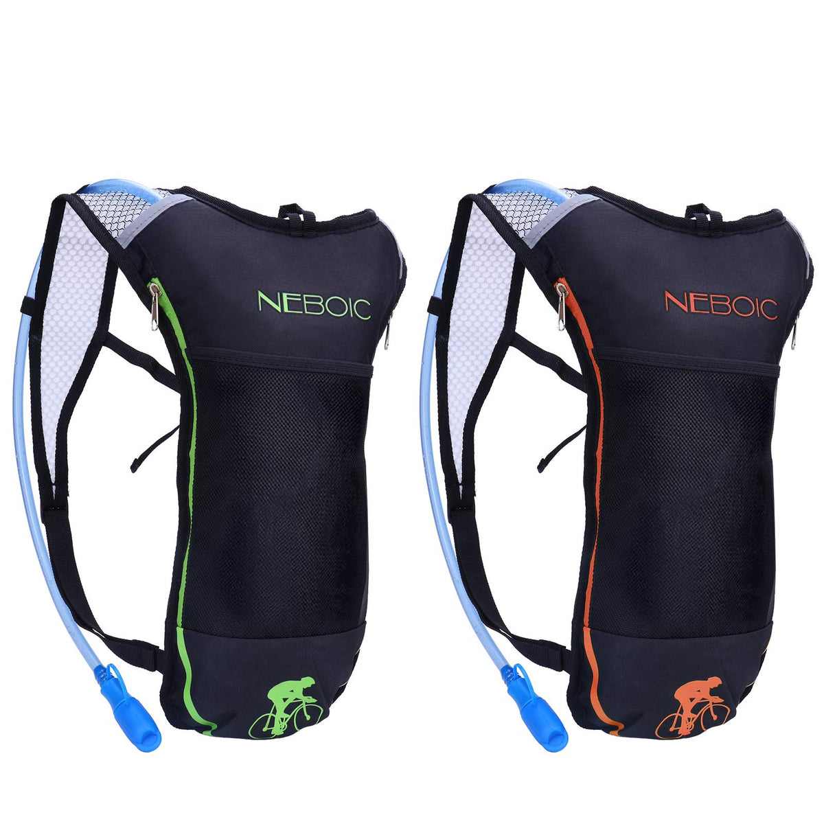 Neboic 2Pack Hydration Backpack Pack with 2L Hydration Bladder - Lightweight Water Backpack Keeps