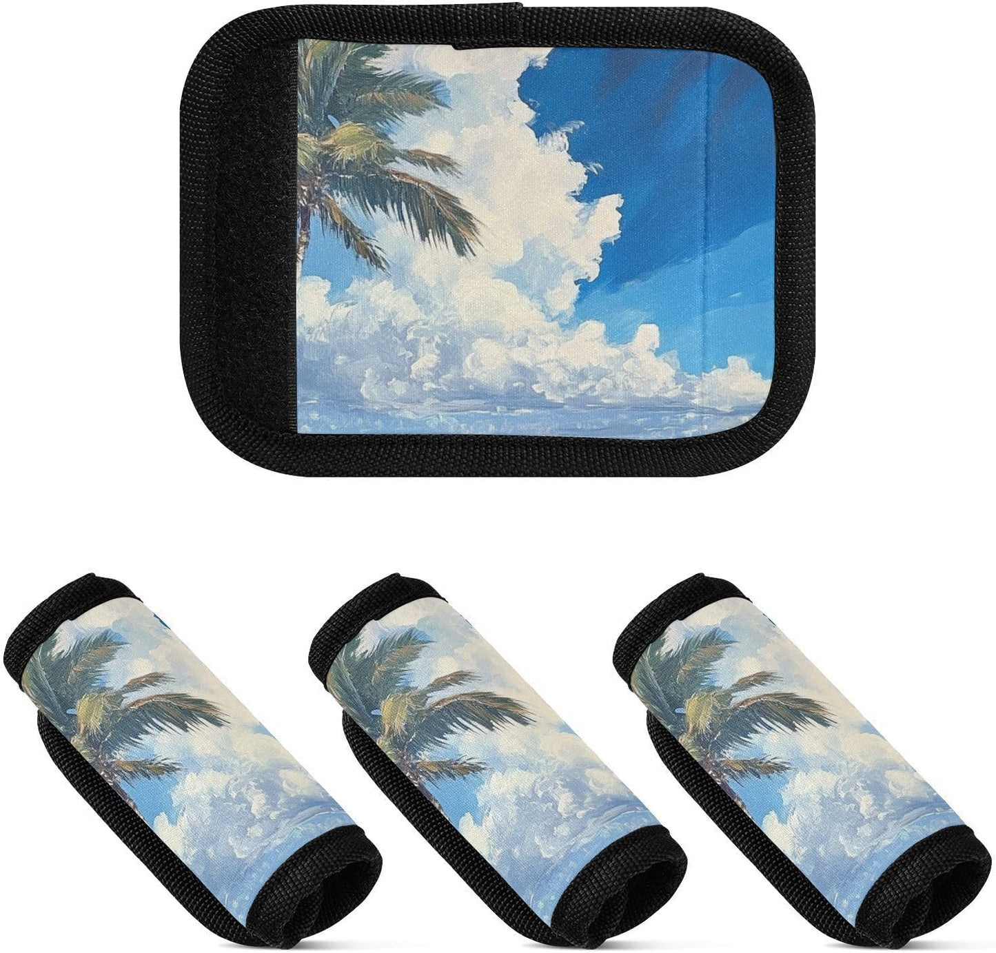 Blue Coastline 2 Pack Luggage Handle Wraps Covers for Suitcase Identifiers Bag Tags Travel Accessories