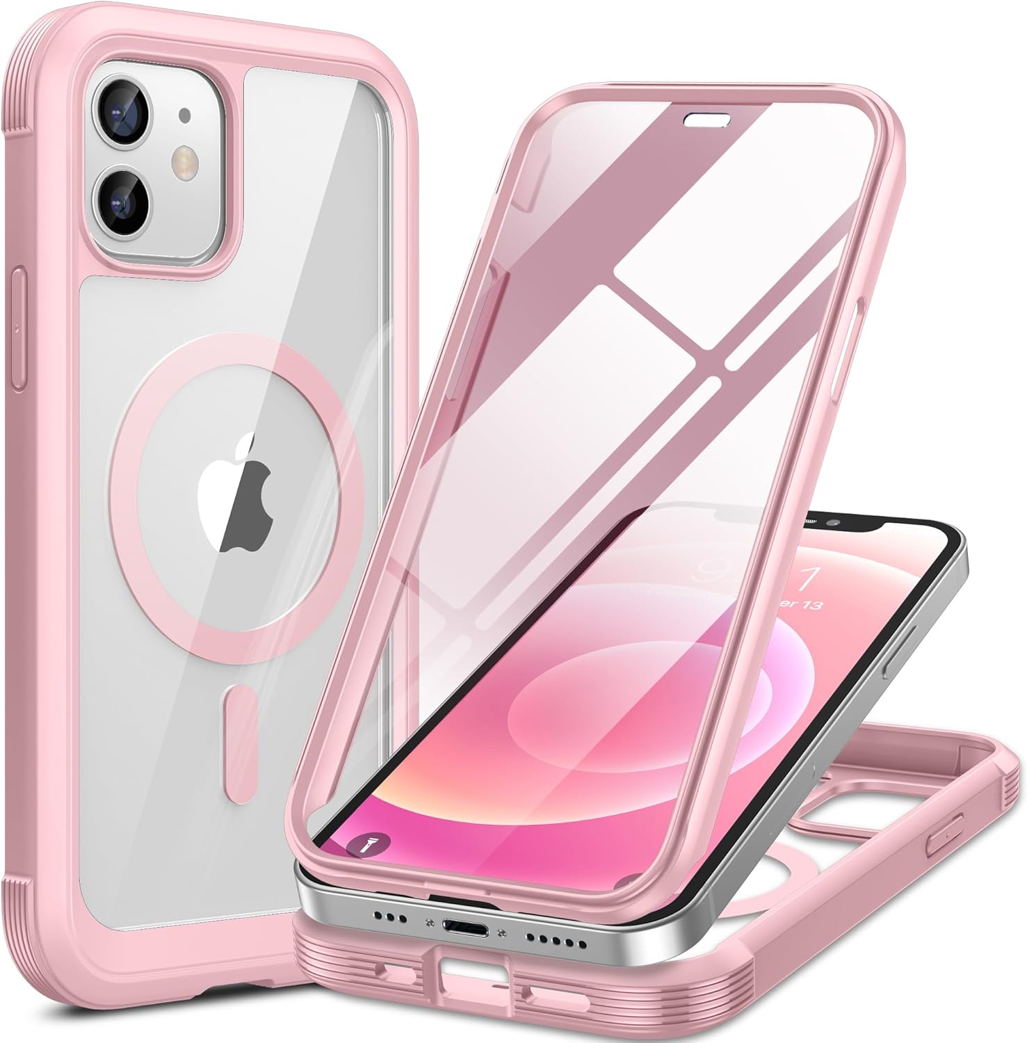 Miracase Magnetic for iPhone 12 mini Case, [360 Full-Body Protection & Complete Camera Guard], Drop