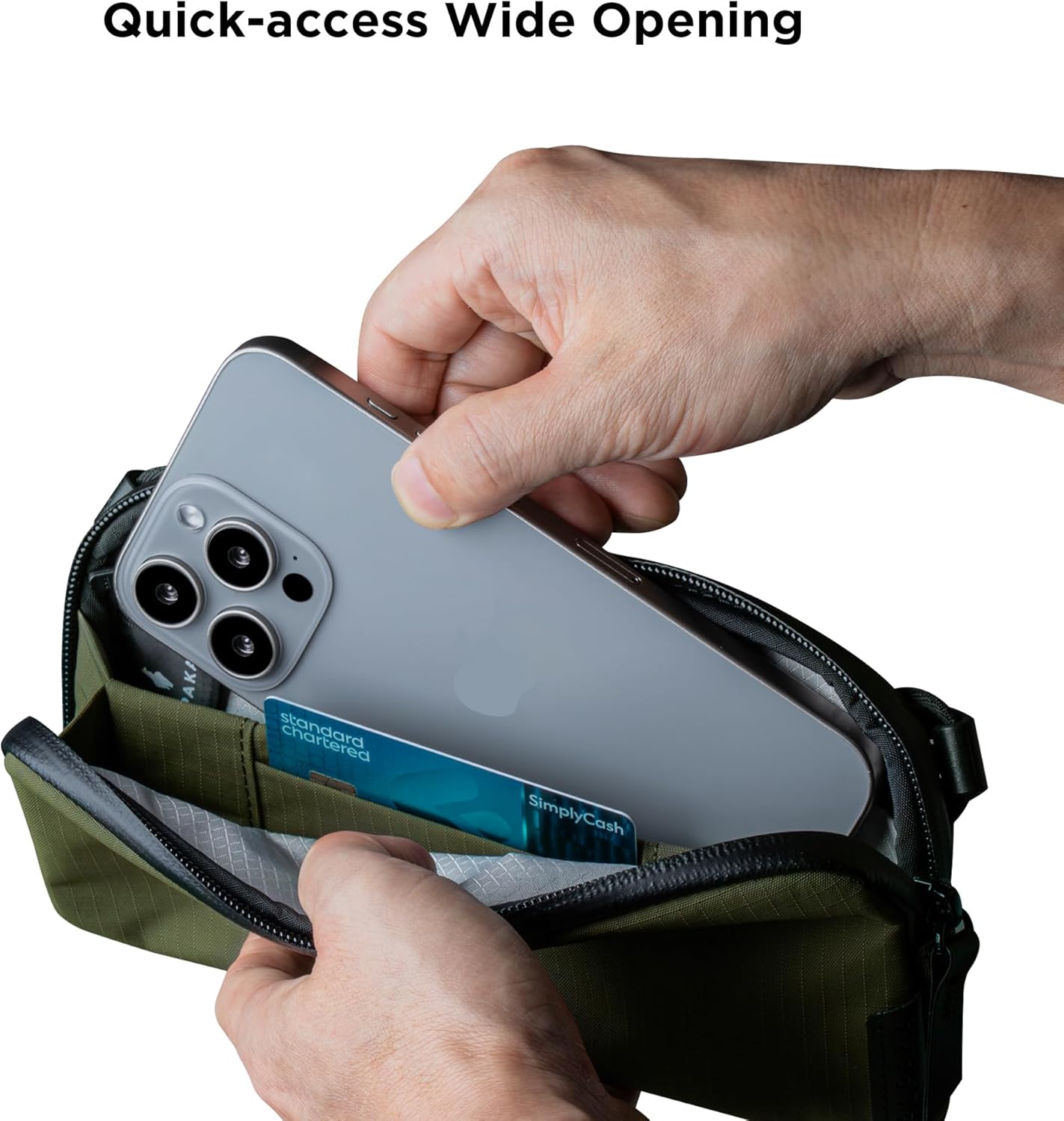 ALPAKA Flight Pouch - Compact Travel Bag (0.3L), Fits Phone and Passport, Travel Purse for Men, YKK Zipper Main Compartment