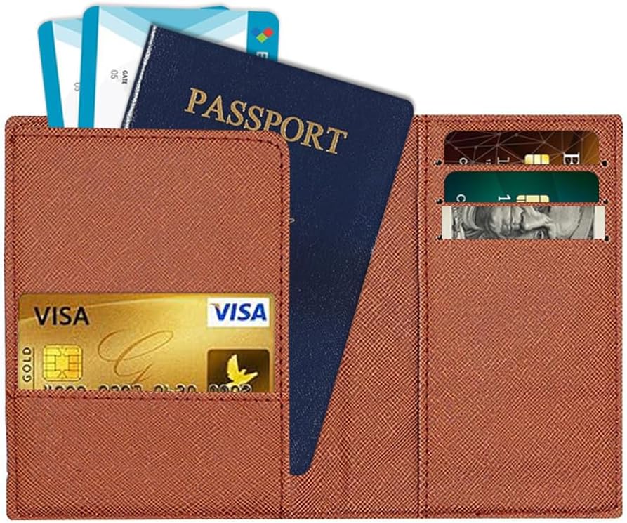 Vintage Flowers Passport Holder for Travel Groovy Colorful Petal PU Leather Passport Cover Wallet