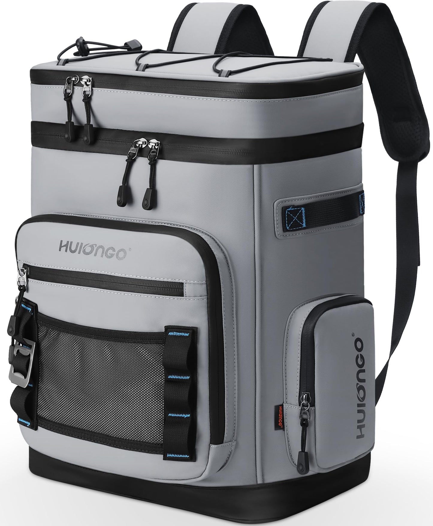 Hulongo Large Waterproof Insulated Cooler Backpack, 30L, 48Cans, Gray