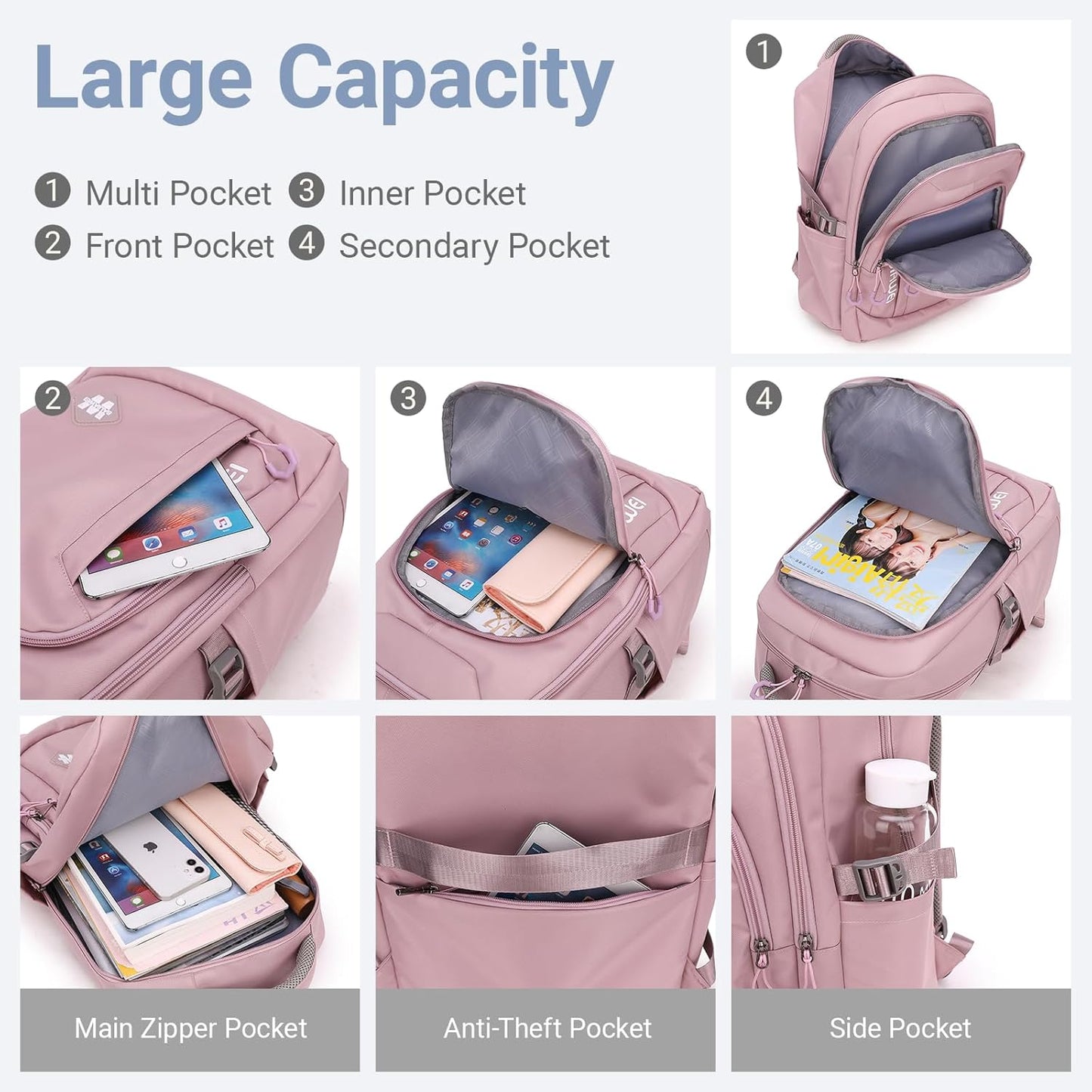 Kids Backpacks for School Teens Girls Cute Backpack for School Bookbag Women Travel Student Large Book Bag Boys, Blue
