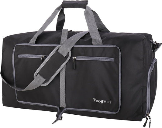 Woogwin Travel Duffel Bag Large Foldable Waterproof Overnight Bag for Beach Swim Bags Pool Sports Gym