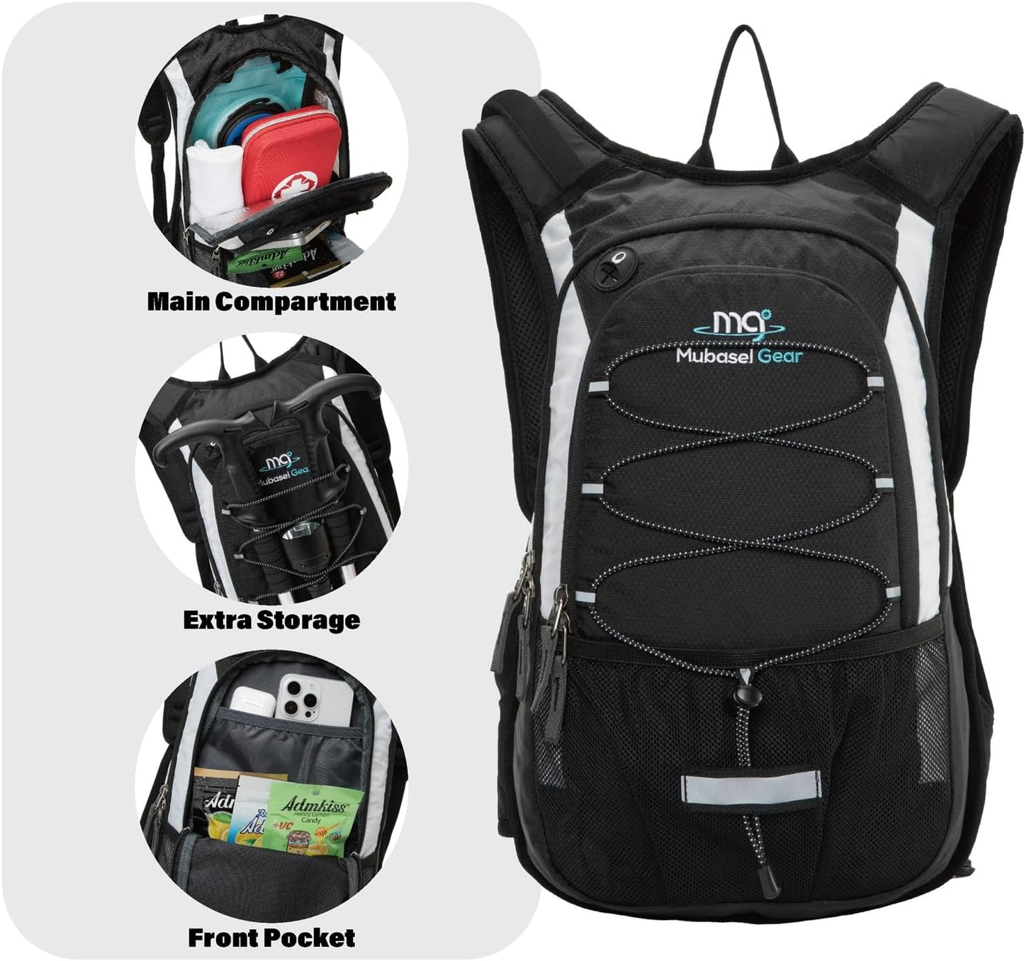 15L Insulated Hydration Backpack Pack with 2L Water Bladder Lightweight Hiking Backpack Bag for