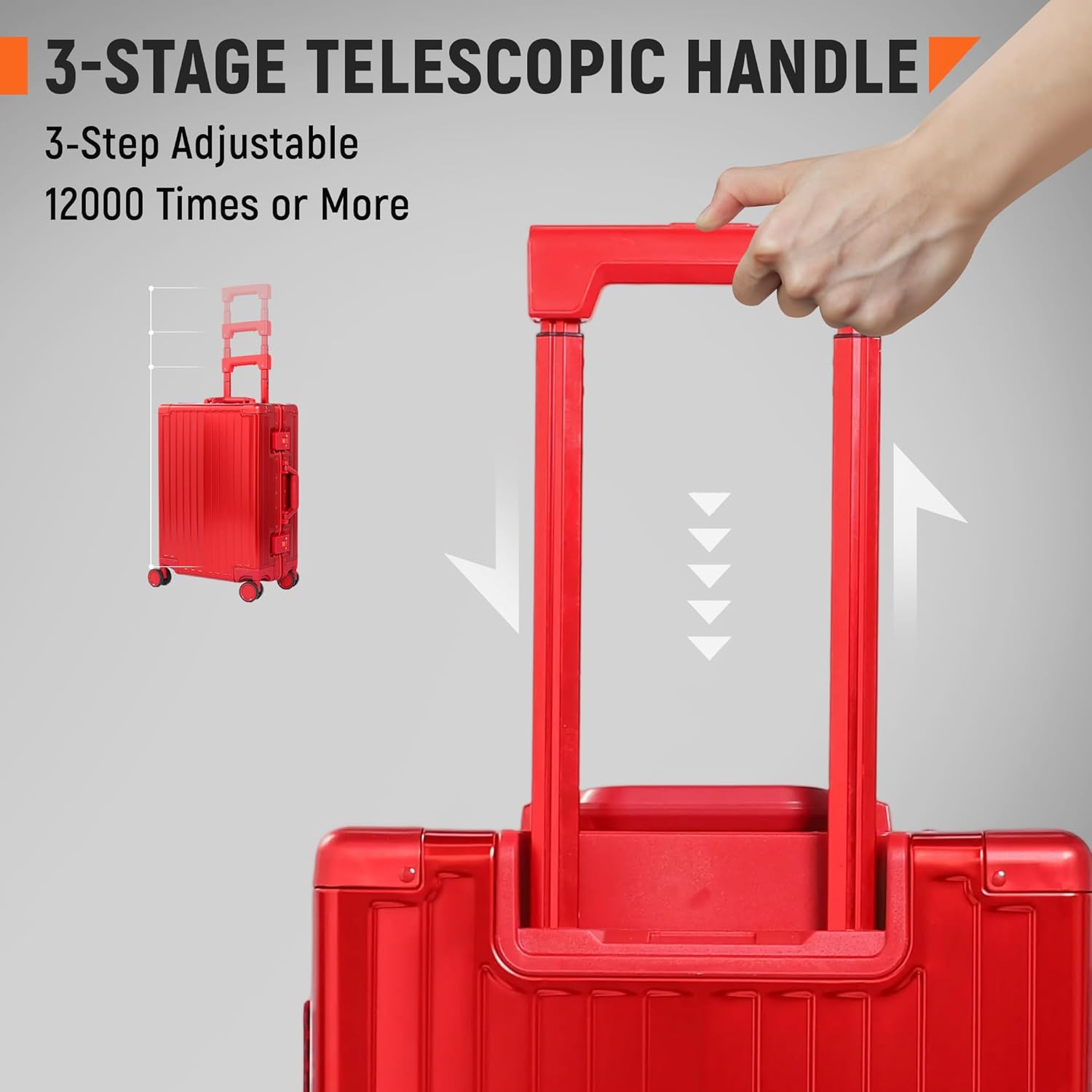 UrbanExplorer All Aluminum Carry On Luggage 22x14x9 Airline Approved Heavy Duty Hard Shell