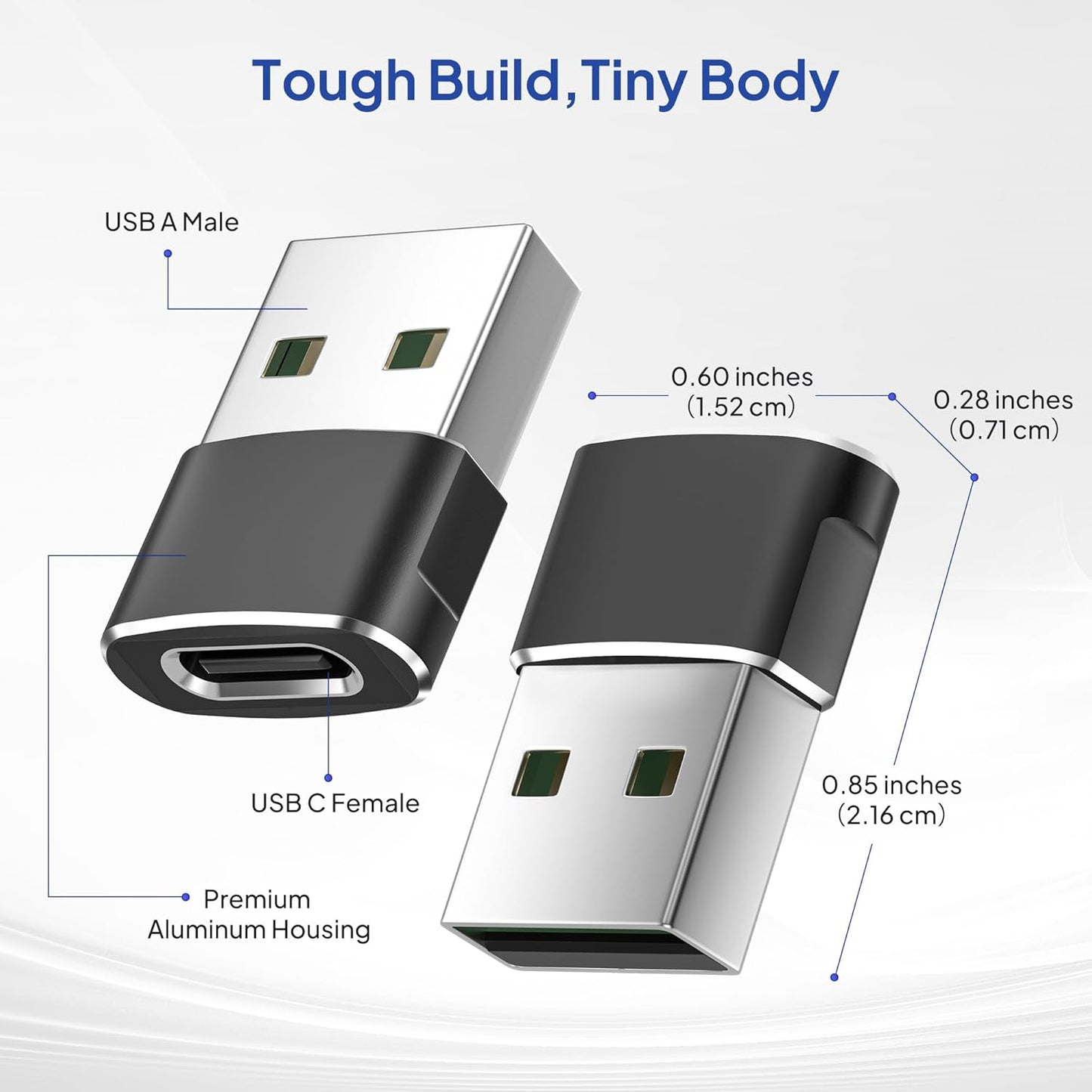 Elebase USB to USB C Adapter for iPhone 17 4Pack,USBC Female to A Male Car Charger Adapter,Type C Converter Apple 16 Pro Max 15 14 Plus,iWatch Watch 11 10 Se Ultra 3,iPad Air,Samsung Galaxy S25,Black
