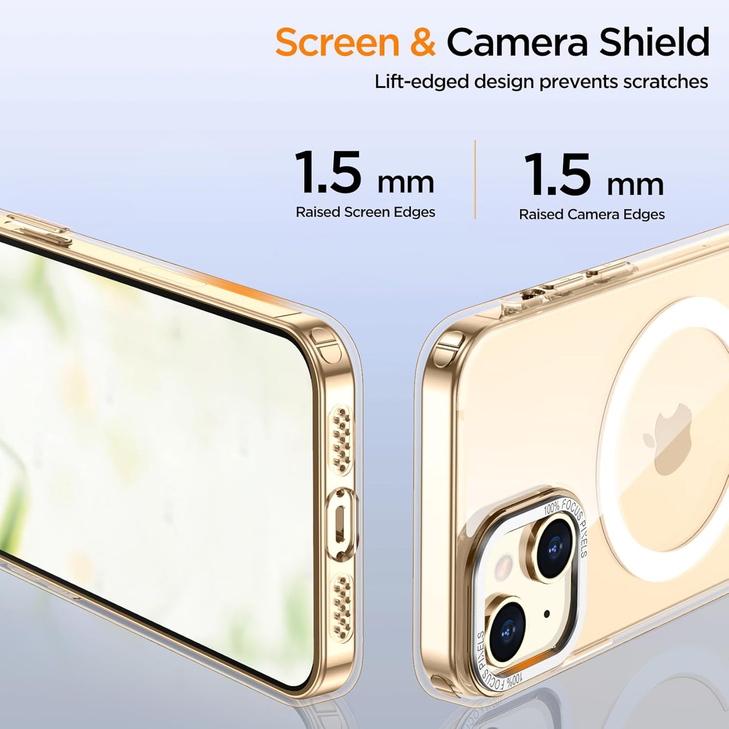 for iPhone 13 Case with Kickstand, [Invisible Stand] Compatible with MagSafe, Anti-Slip Shockproof Military-Grade Protection, Magnetic Slim Phone Case for iPhone 13 Cover (Clear)