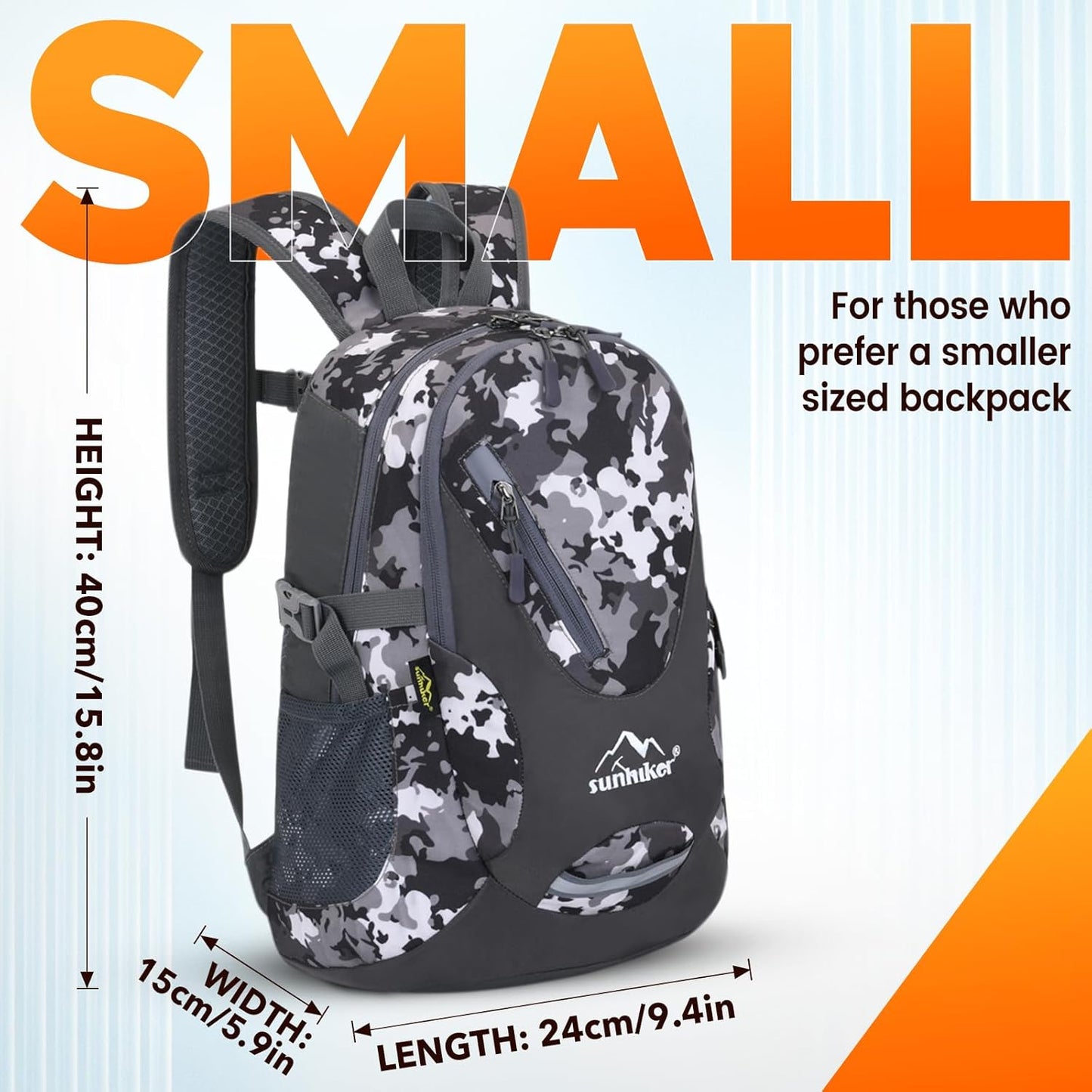sunhiker Small Hiking Backpack Women Men 20L Lightweight Travel Backpack Daypack Casual Backpack For Cycling Outdoor Camping
