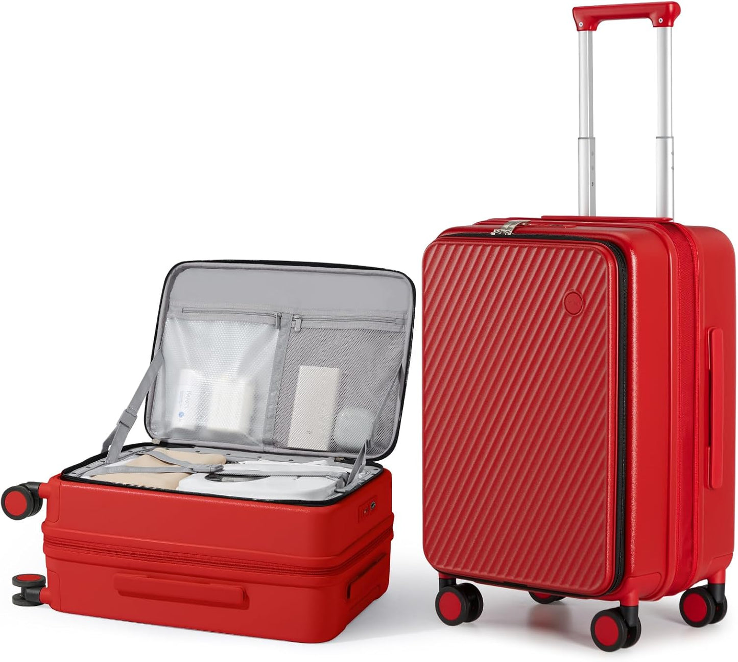 mixi 20 Inch Expandable Carry On Luggage PC Hard Shell Suitcase Top Opening Rolling Travel