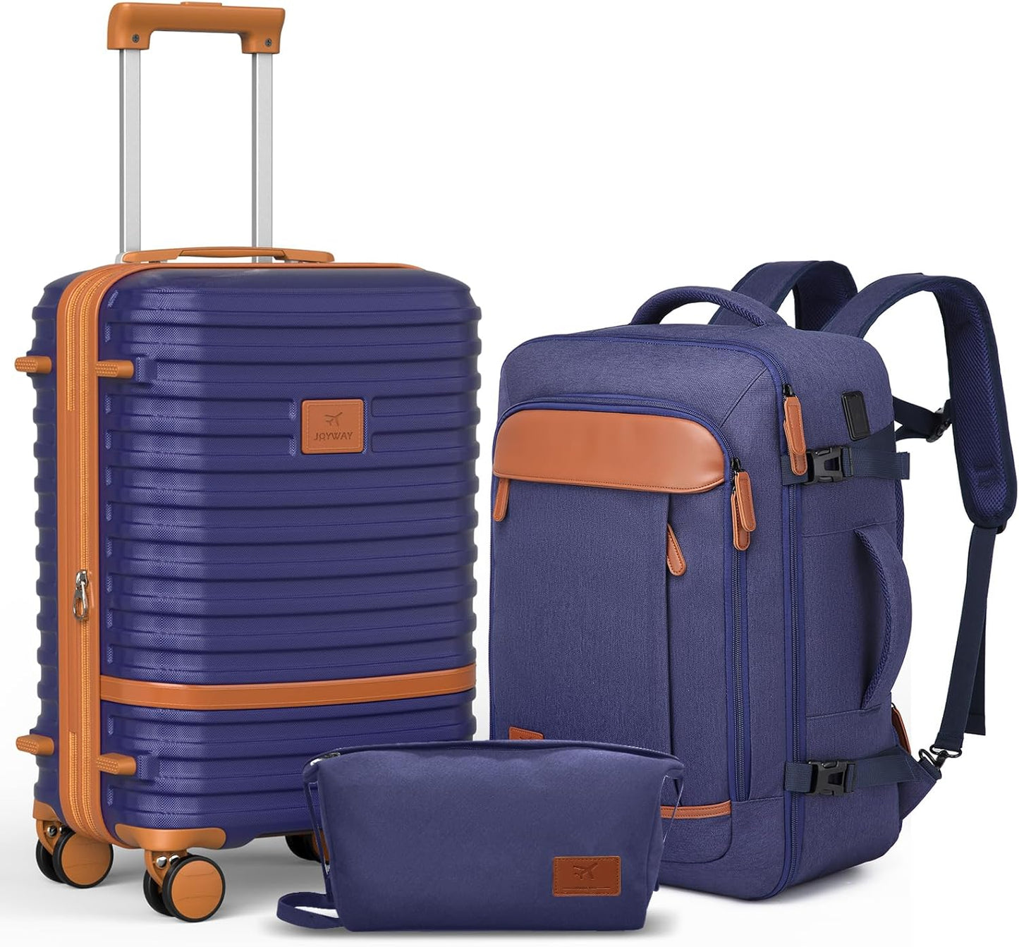 Joyway Expandable Carry on Luggage Sets Airline Approved, Lightweight Hard Shell 20 Inch Carry-on Suitcase with Spinner Wheels