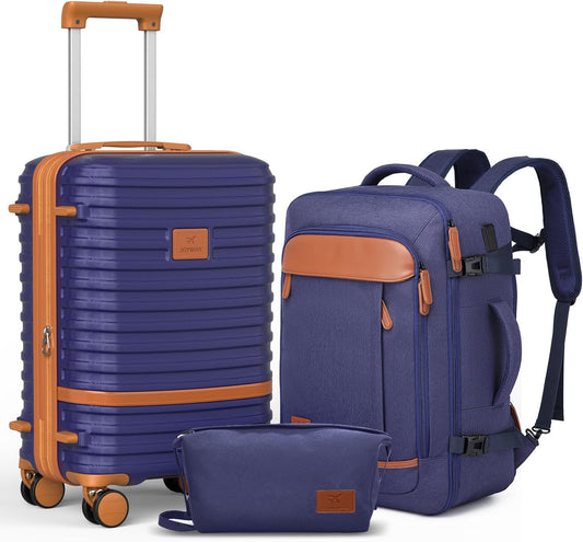 Joyway Expandable Carry on Luggage Sets Airline Approved, Lightweight Hard Shell 20 Inch Carry-on Suitcase with Spinner Wheels