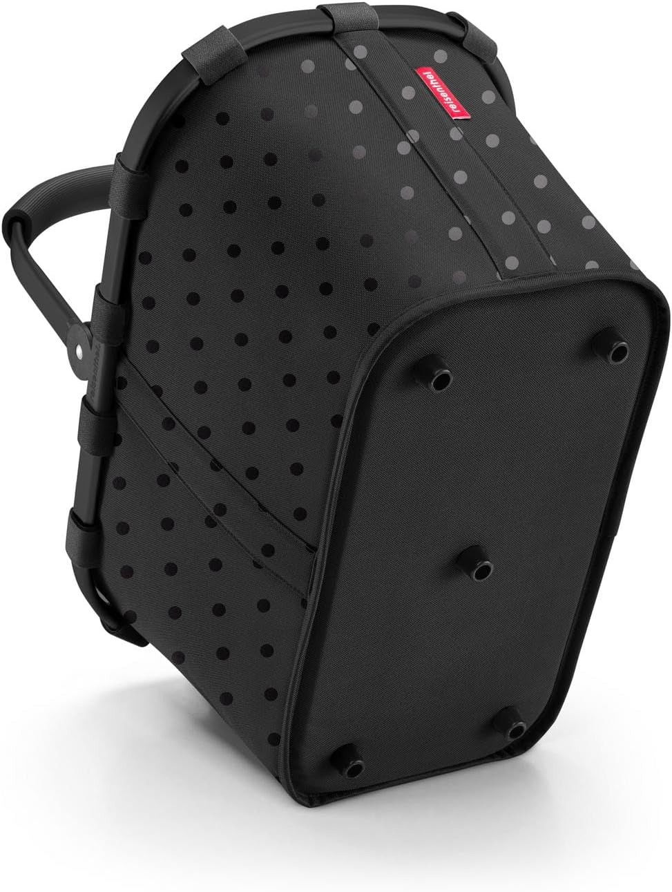 reisenthel carrybag glossy dots black - Sturdy shopping basket with plenty of storage space and practical inner pocket - Elegant and water-repellent design