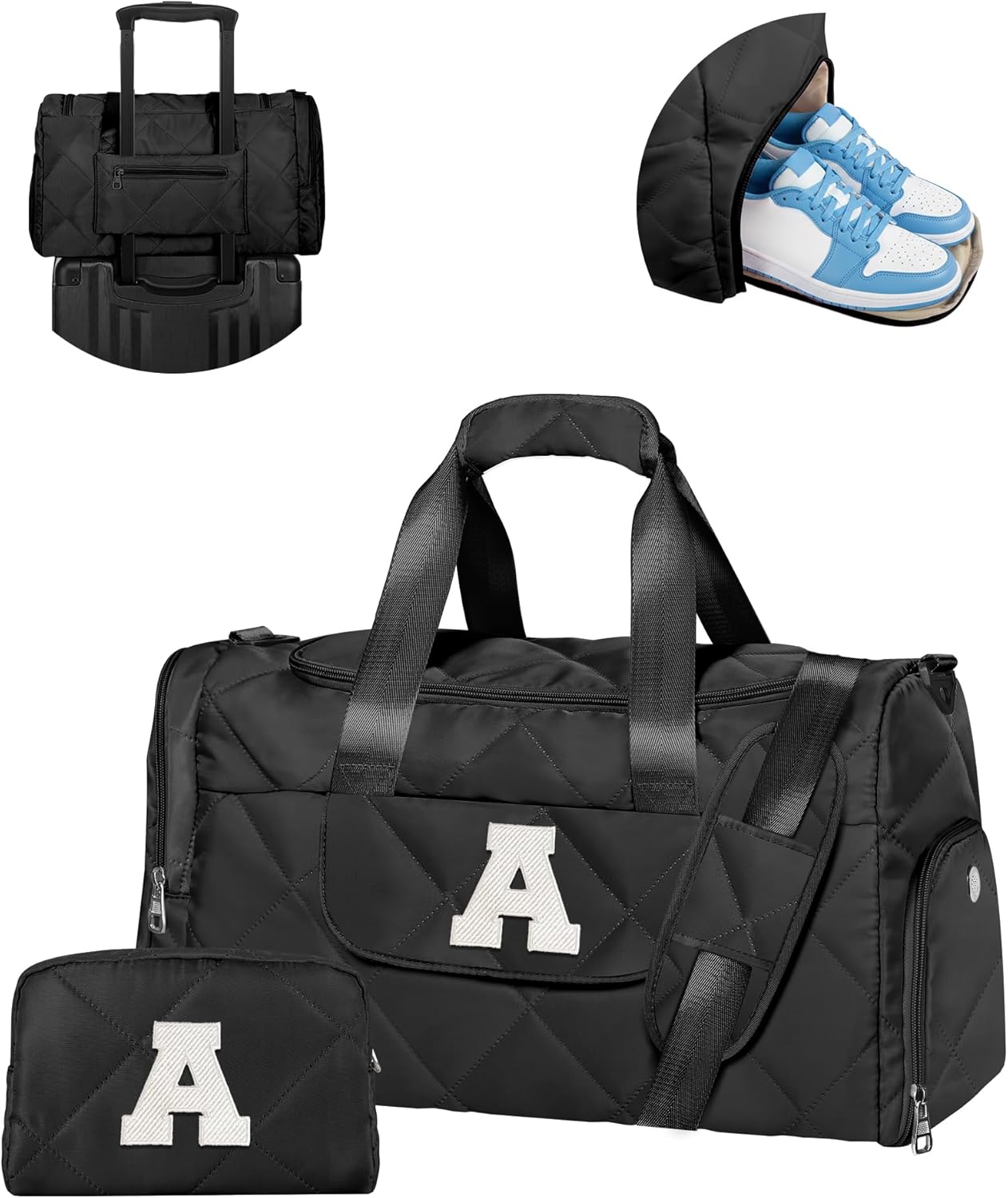 Gifts for Girls Women, Initial Duffle Bag, Personalized Gifts for Her, Teen Girl Gift Trendy Stuff