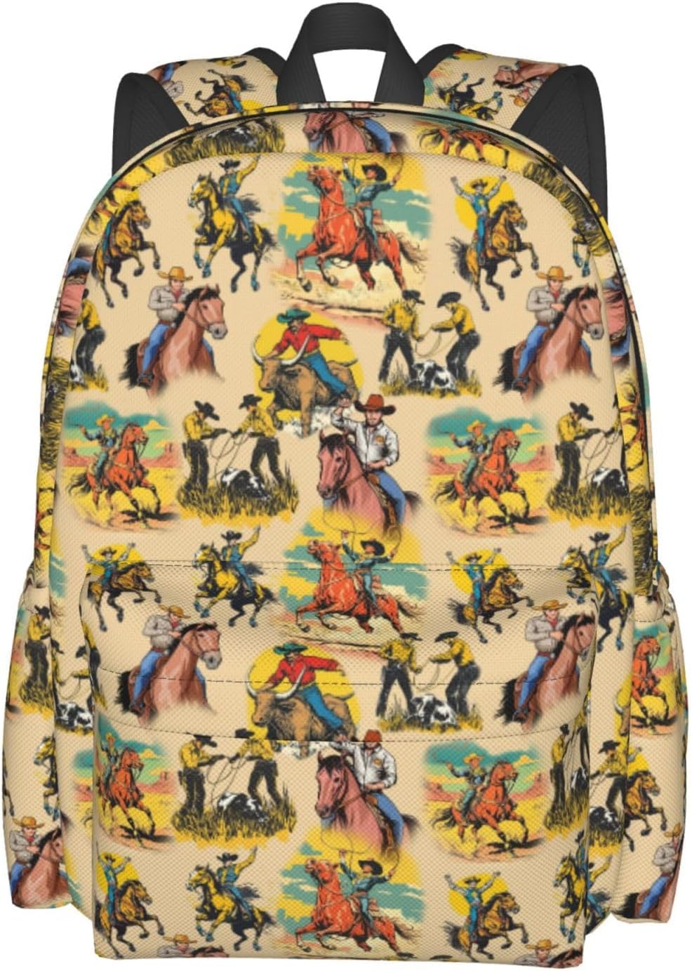 Western Backpack School Bag Lightweight Bookbag Laptop Travel Daypack For Kids Girls Boys Teens