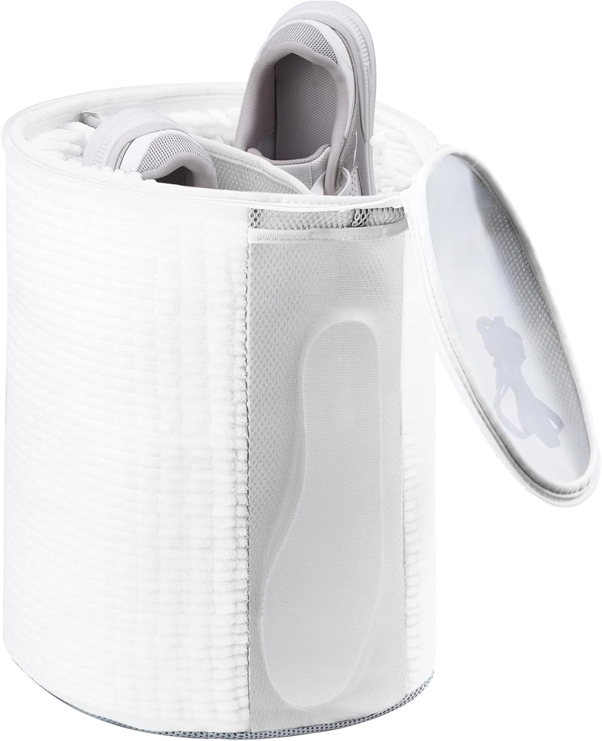Large Shoe Bag for Washing Machine, Two-Zone Design, 2 Mesh Pockets, One-Step Wash for Complete