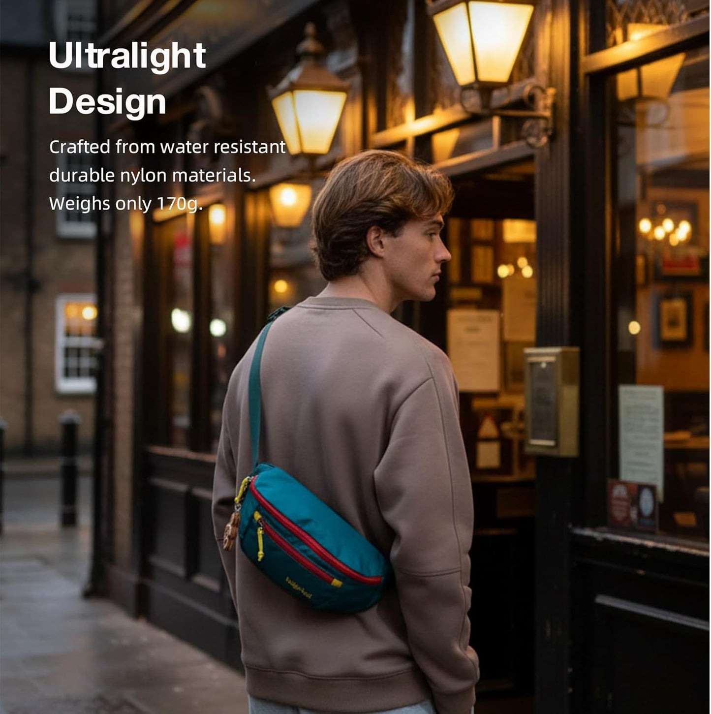 Ultralight Travel Waist Pack 2.5L, Large Water Resistant Fanny Pack for Men & Women.