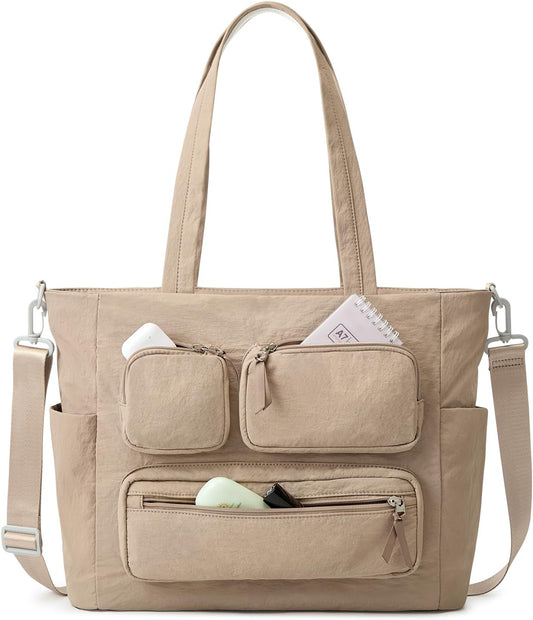 G4Free Tote Bag for Women, Lightweight Work Bag with 15" Laptop Pocket for Teacher Nurse Casual Shoulder Bag for Travel Daily