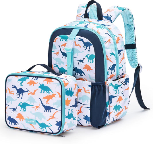 mommore Kids Backpack for Boys Girls Preschool Kindergarten Backpacks Lightweight Elementary School Bookbag with Lunch Box