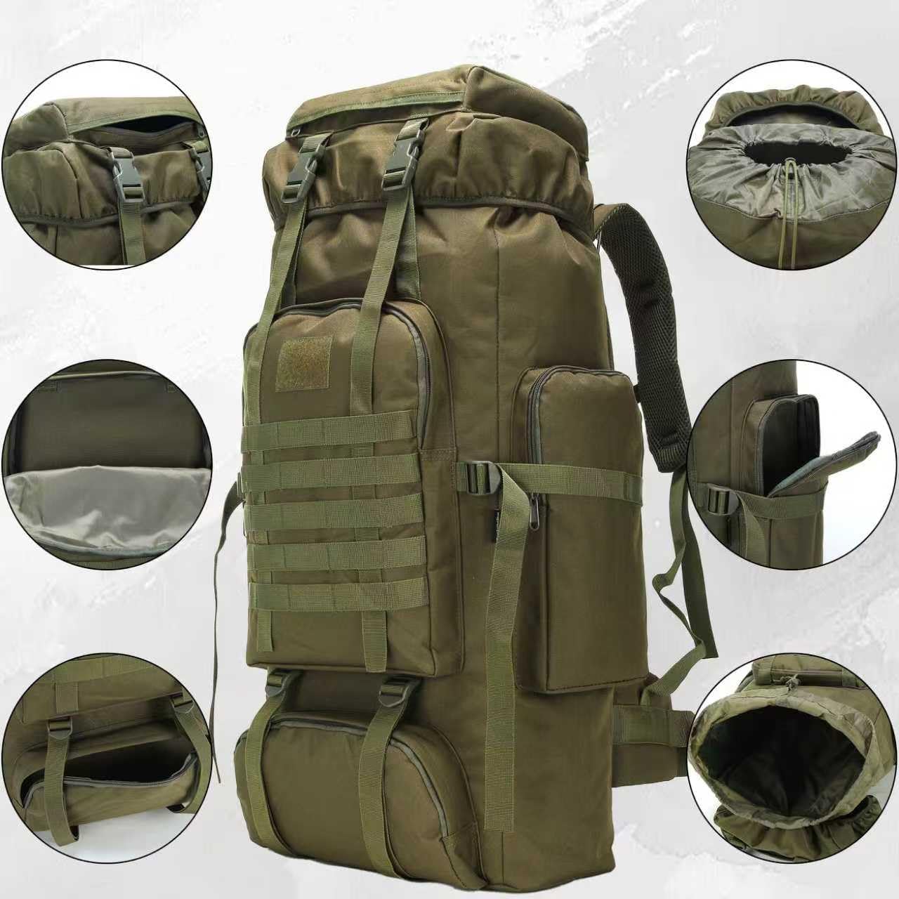Hiking Backpack for Men 70L/100L Camping Backpack Military Rucksack Molle 3 Days Assault Pack for