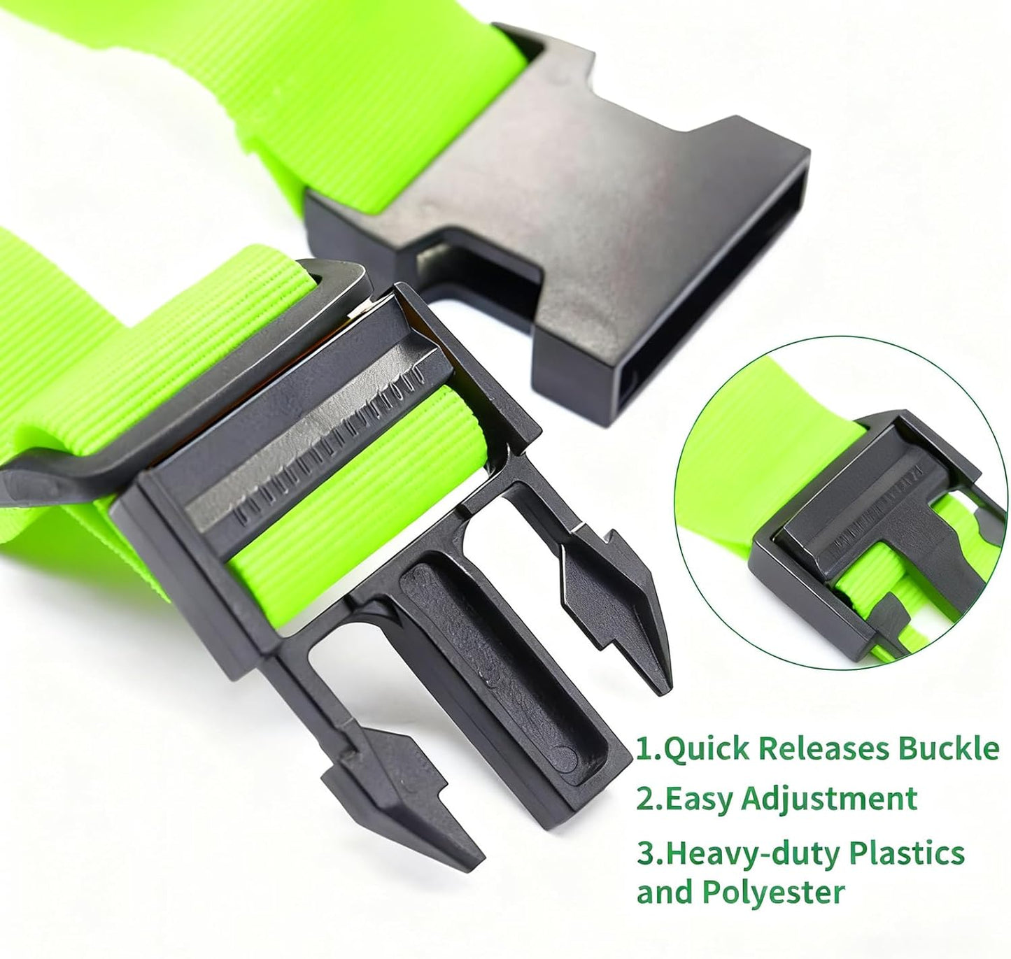 Adjustable Luggage Straps for Suitcases TSA Approved,6 Pack Suitcase Strap Travel Luggage Connector Belt for Bags,Luggage Tags for Suitcases，Luggage Straps to Connect Two Suitcases(Green)