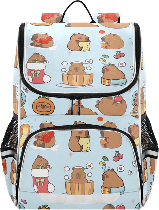 Capybaras Cute Backpack For Girls Kids Backpack Boys Teen School Bag Bookbag Travel Daypacks