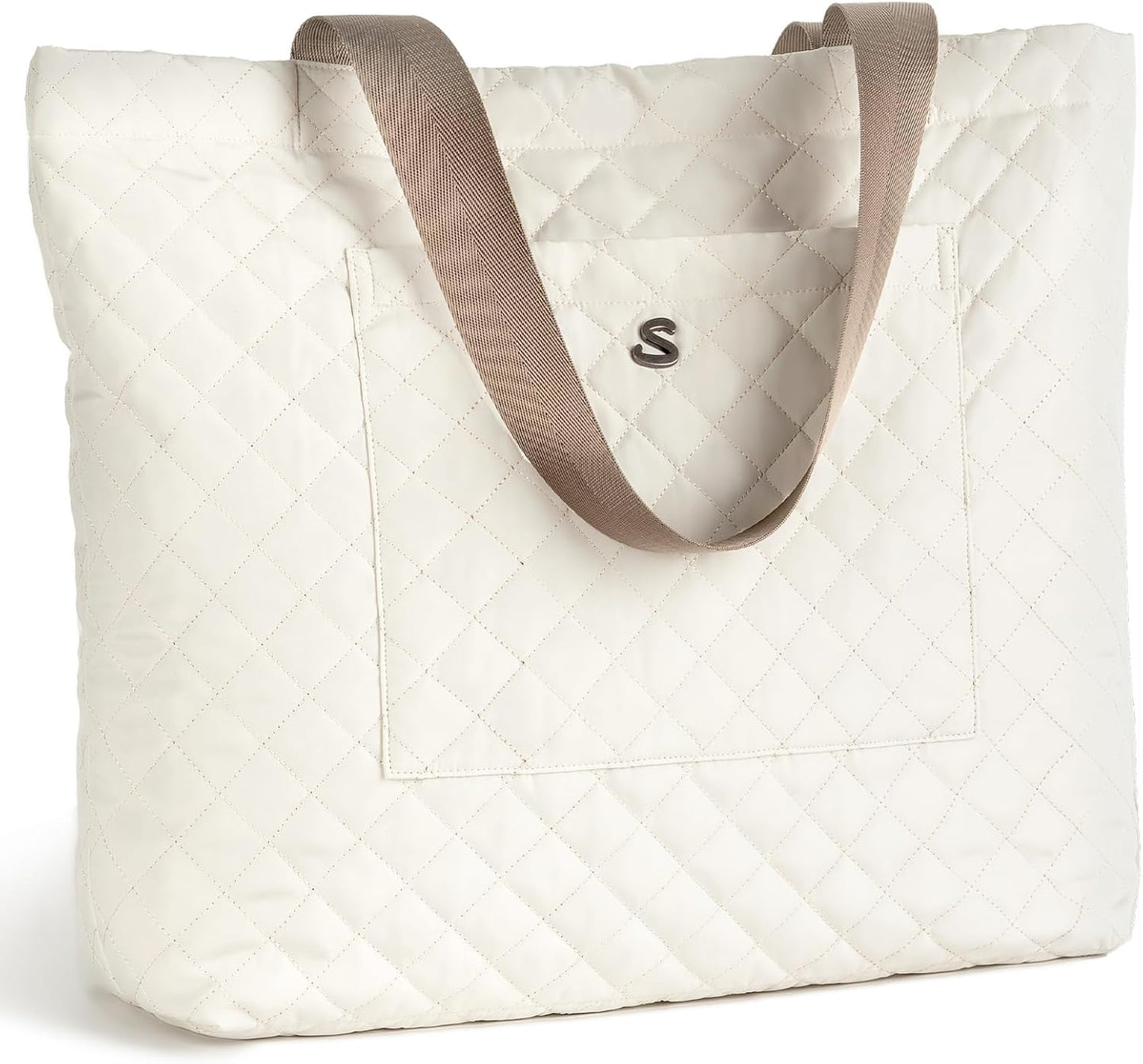SATINSAINT Large Tote Travel Bag for Women, Lightweight Quilted Carry-All Shoppers Tote for Travel, Work, Gym and Casual Use