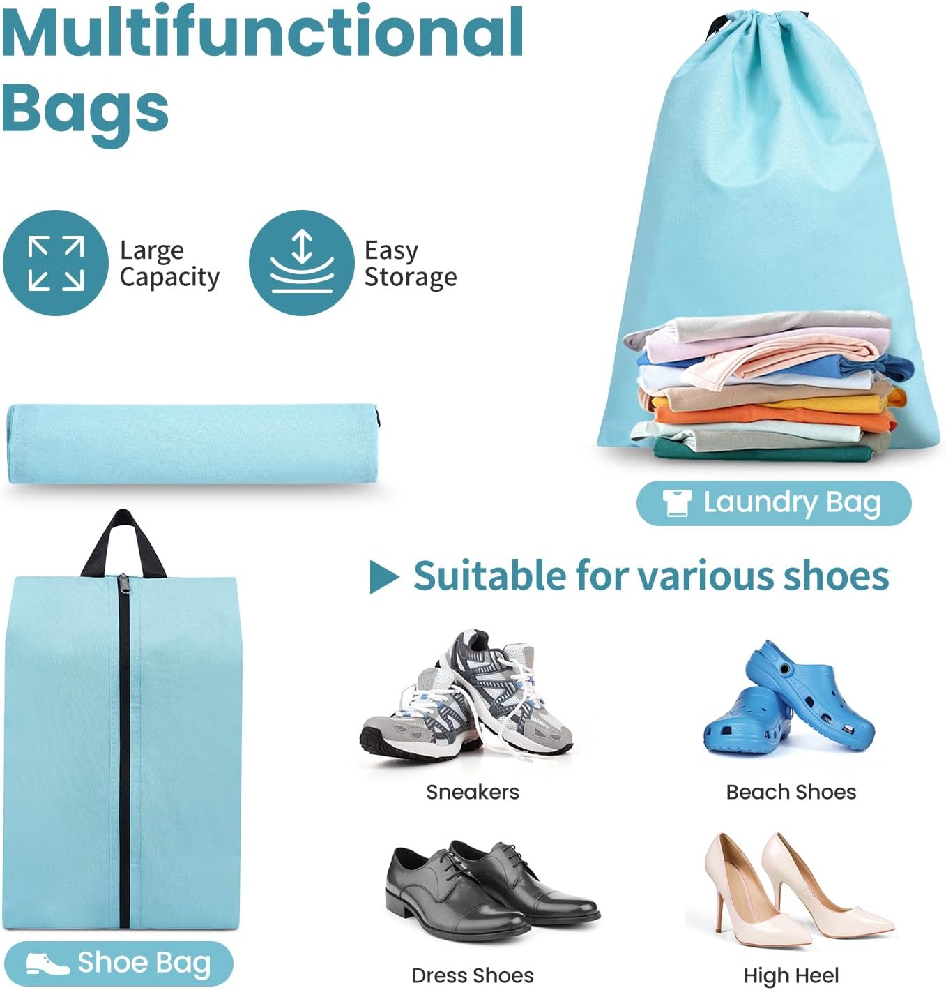 8 Set/6 Set/4 Set Compression Packing Cubes for Travel, Lightweight Vacation Travel Essentials