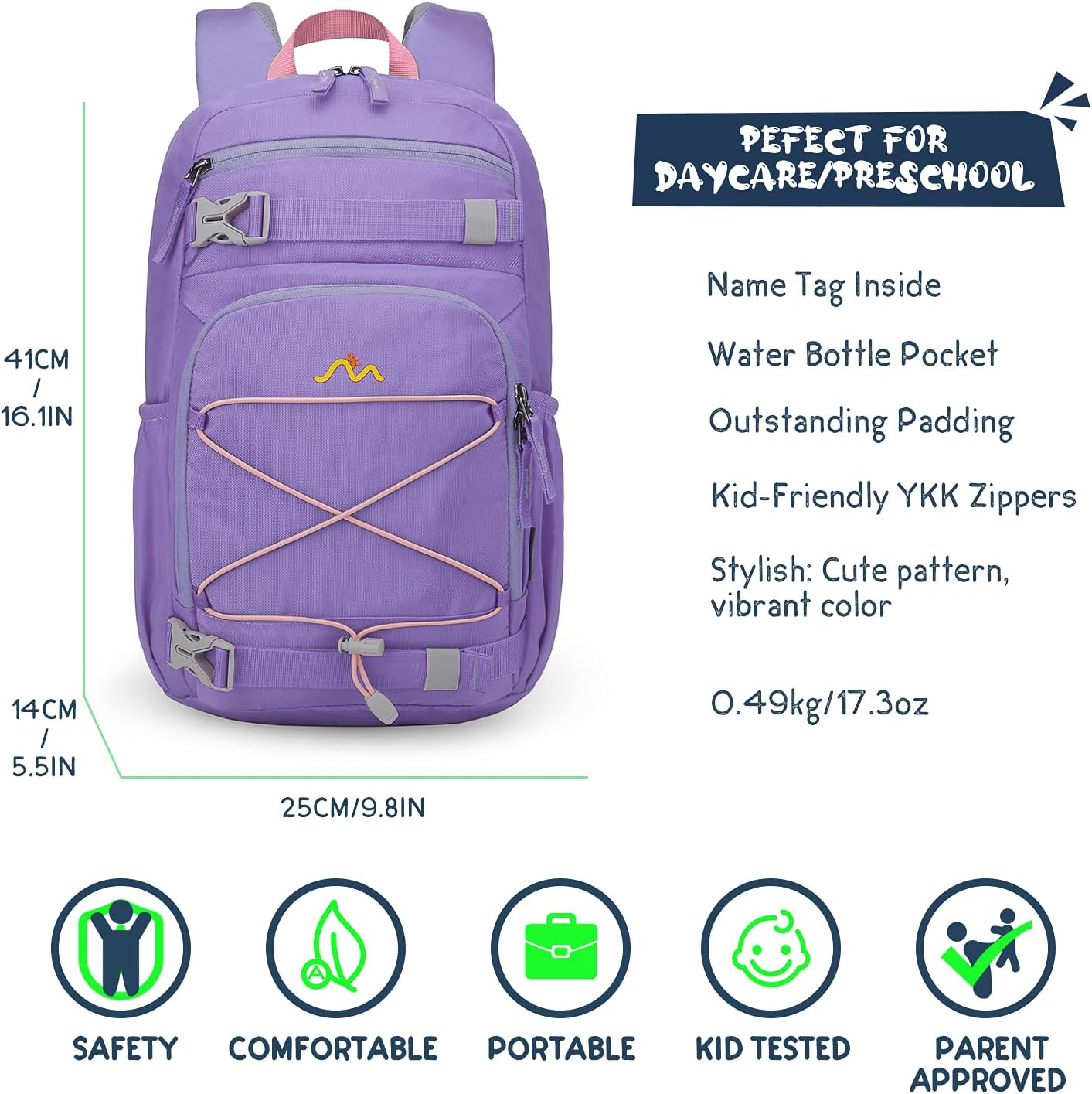 MOUNTAINTOP Kids Backpack for Boys Girls Elementary Kindergarten School Bag Lightweight Children