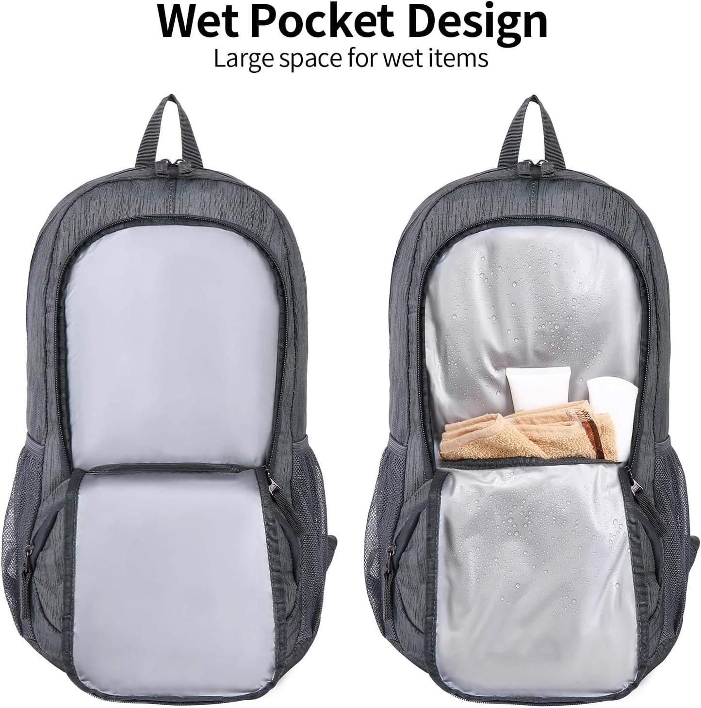 FENGDONG 35L Lightweight Foldable Waterproof Packable Travel Small Hiking Backpack Daypack for men women