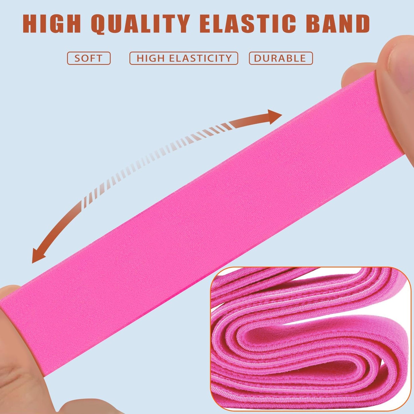 ZINZ Luggage Strap, High Elastic Suitcase Belt Adjustable Bag Bungees for Easier Travel，Pink