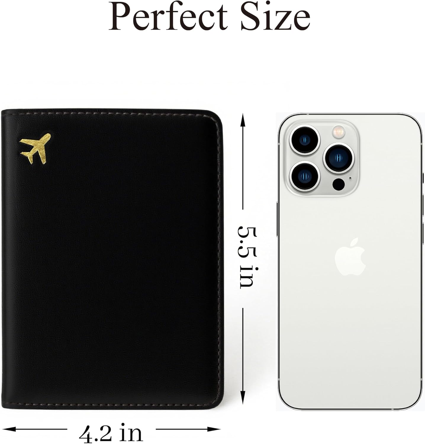 PU Leather Passport Holder Covers Case, Waterproof Rfid Blocking Travel Wallet Passport