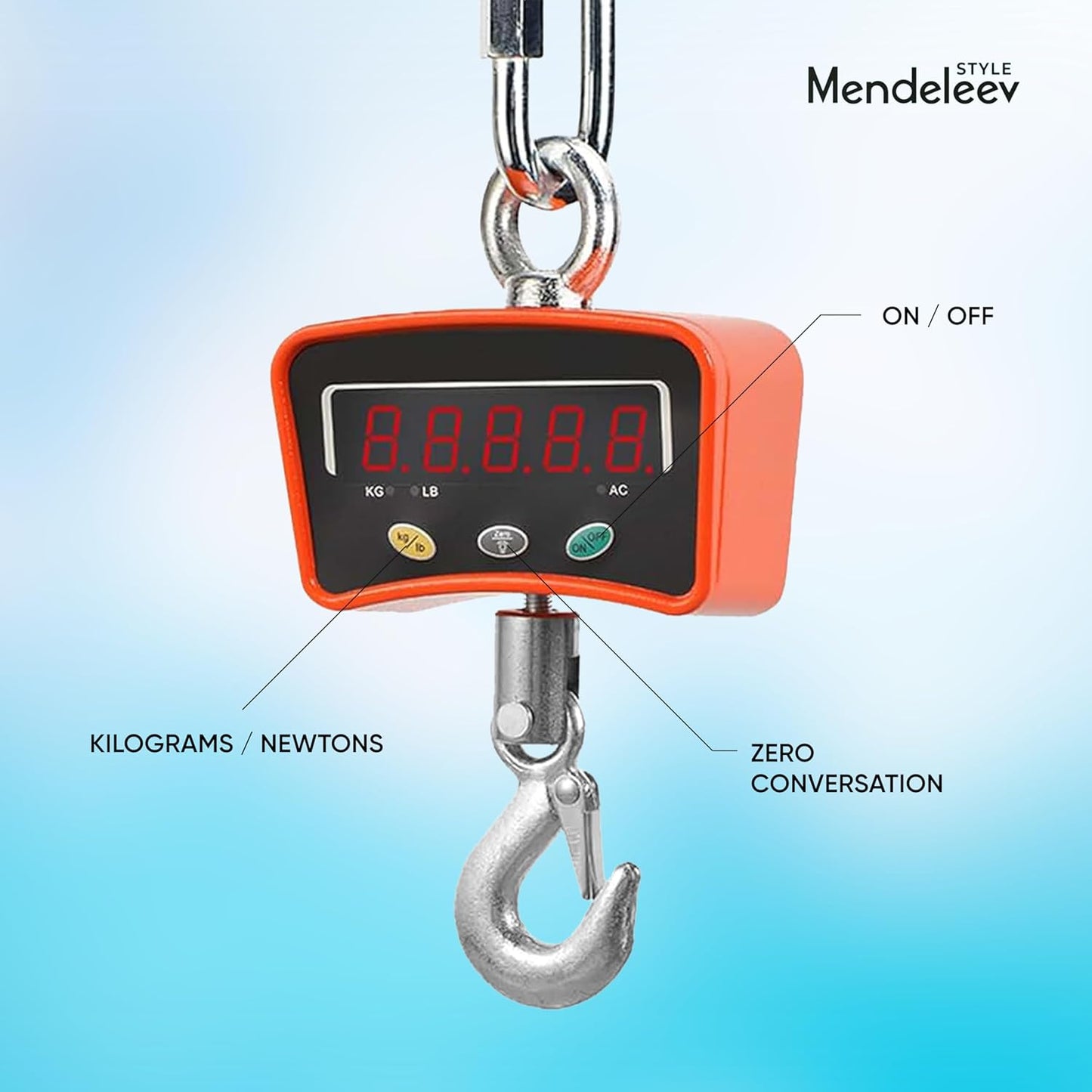Hanging Scale Handheld 1100lb/500Kg Crane Scale Luggage Scale