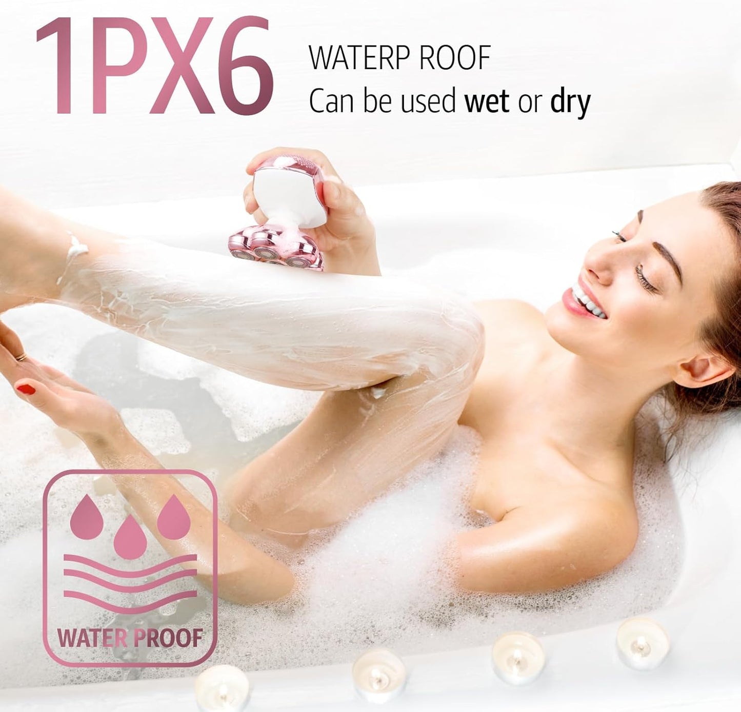 SHPAVVER Electric Razors for Women Legs: Rechargeable Body Shaver - Waterproof Wet Dry Hair Remover - Trimmer for Lady Face Underarms